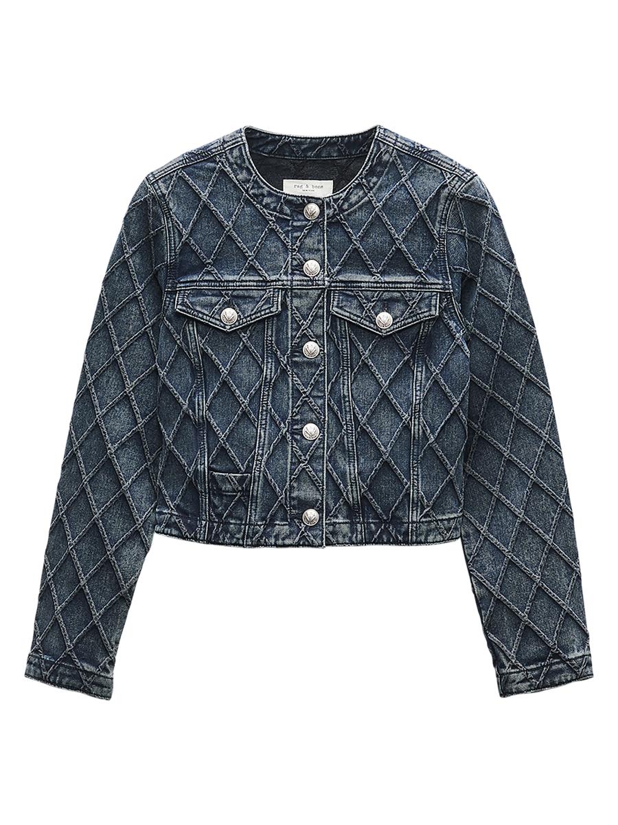 rag & bone Cora Quilted Denim Jacket | Saks Fifth Avenue