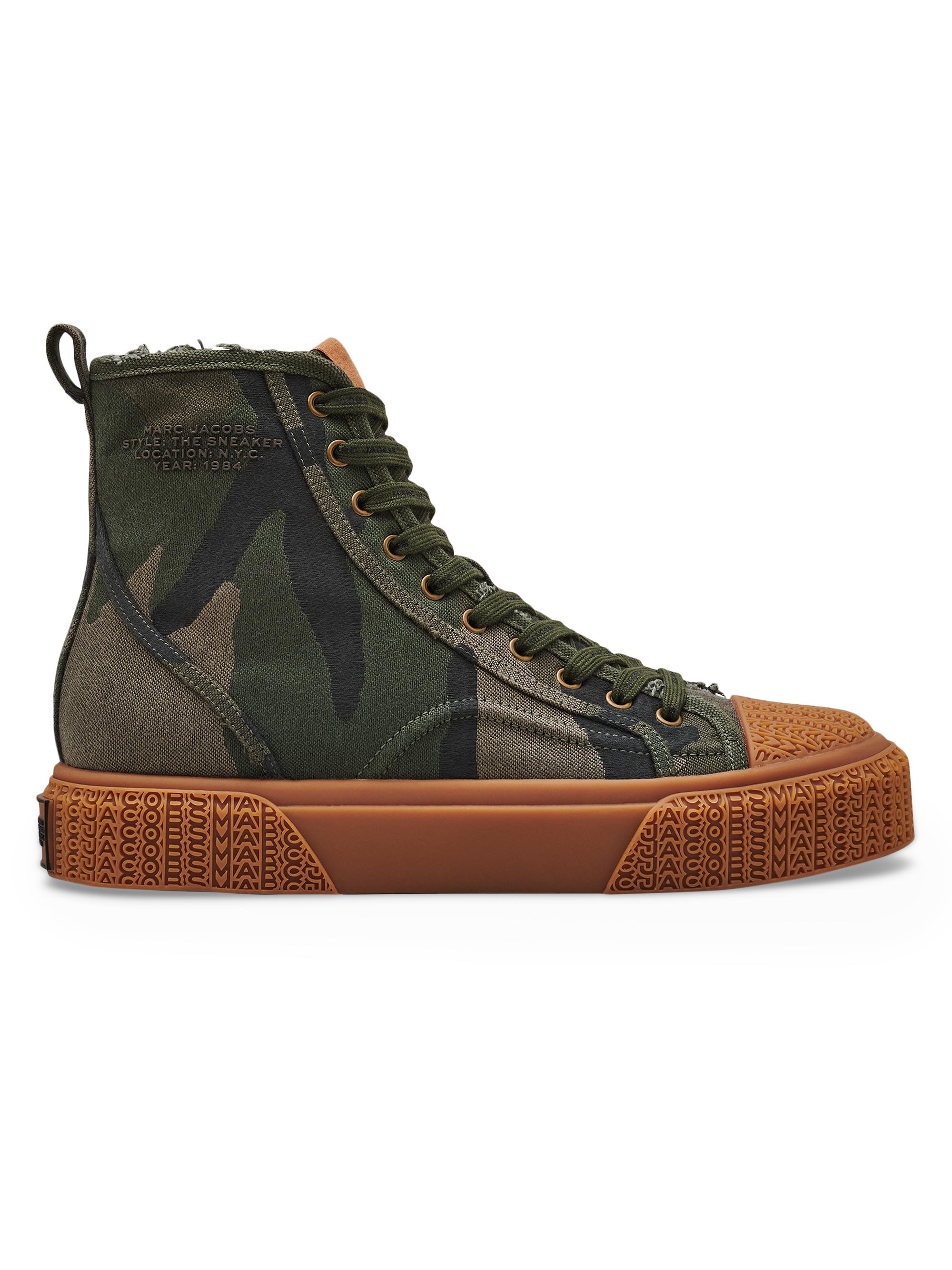 Marc Jacobs Women's The High Top Camouflage Jacquard Sneakers - Camo Multi