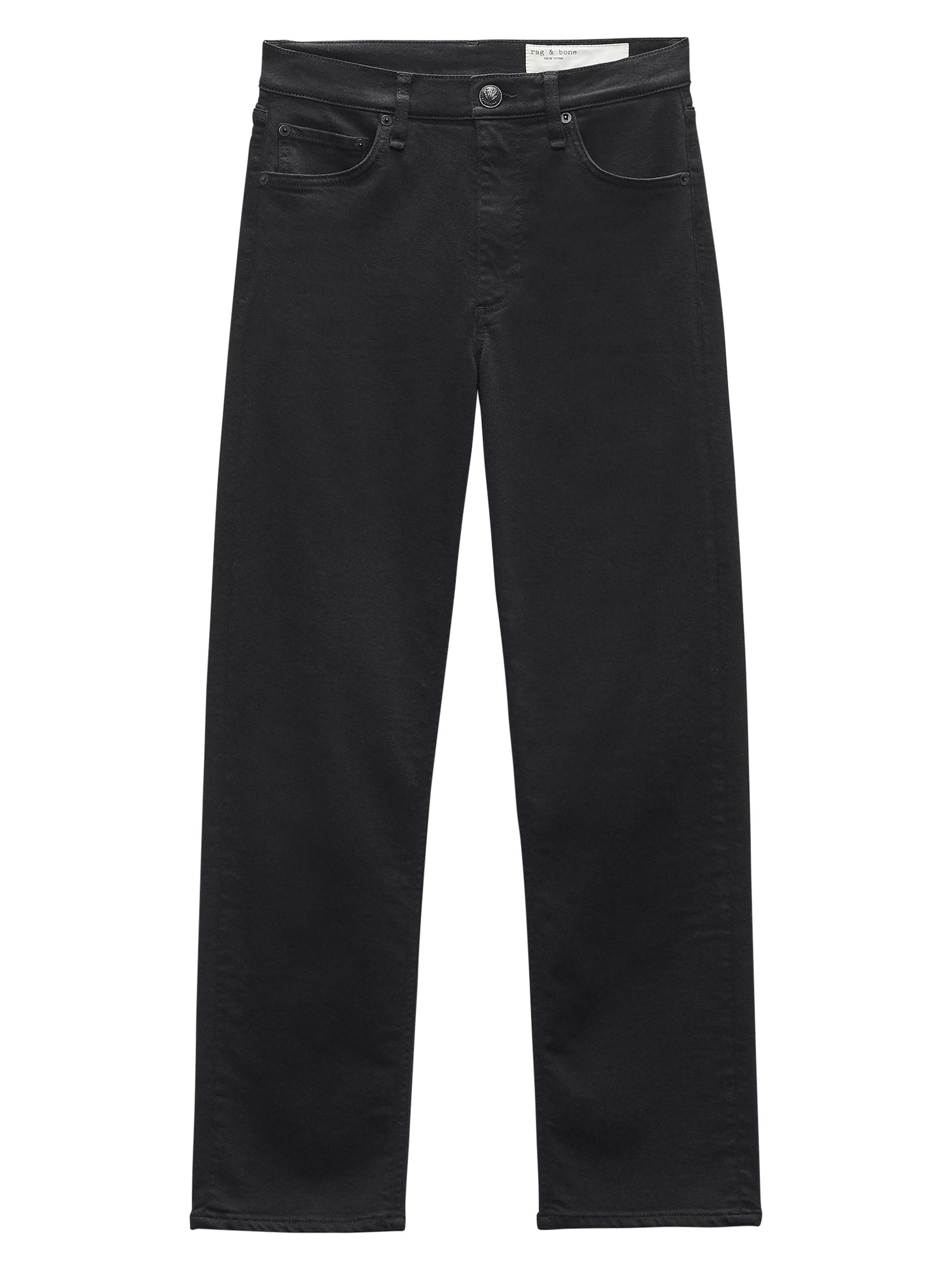 rag & bone Women's Flexi Harlow Stretch Straight-Leg Jeans - Black