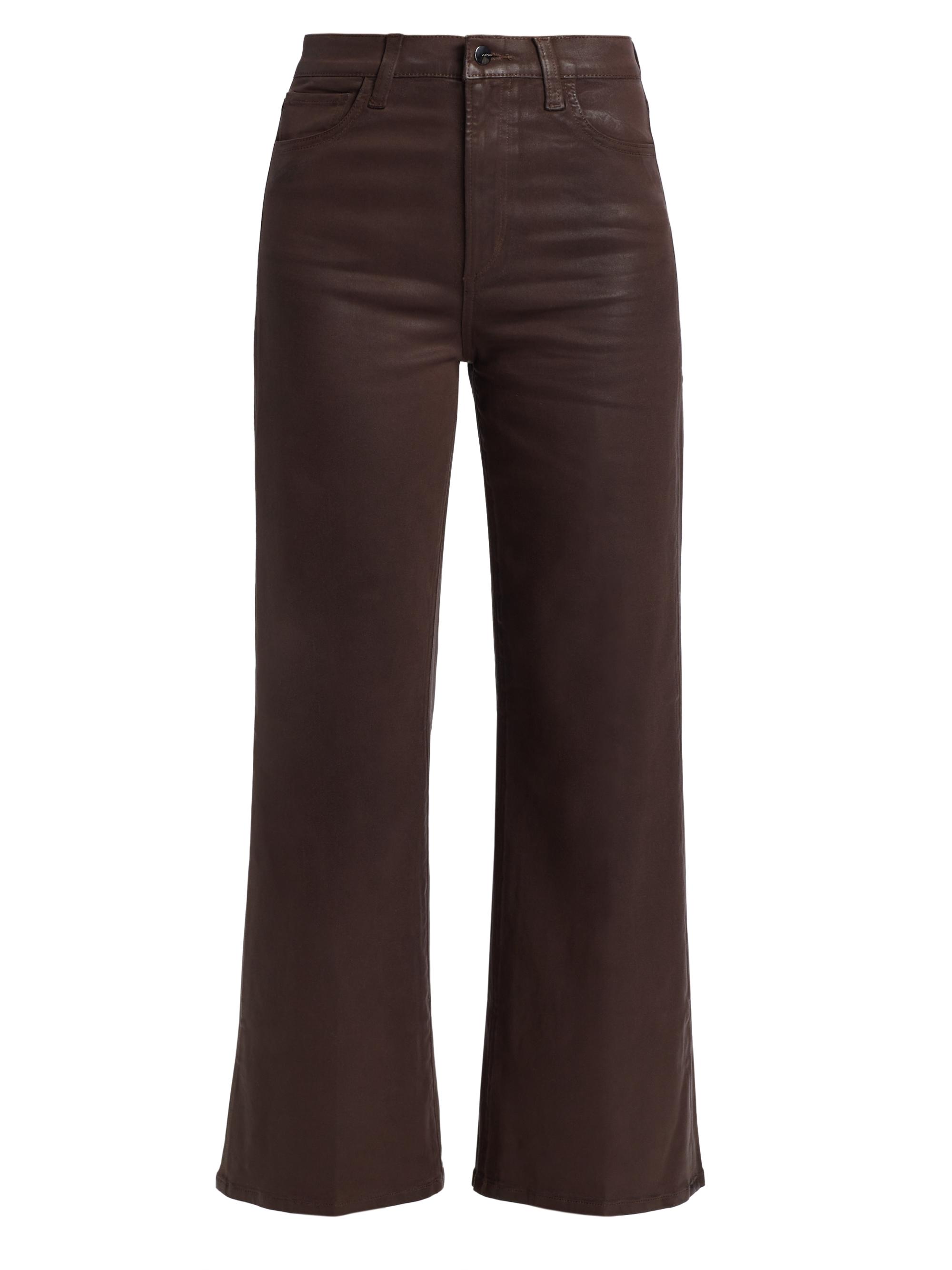 Joe's Jeans Women's Petite Mia Wide-Leg Coated Jeans - Espresso