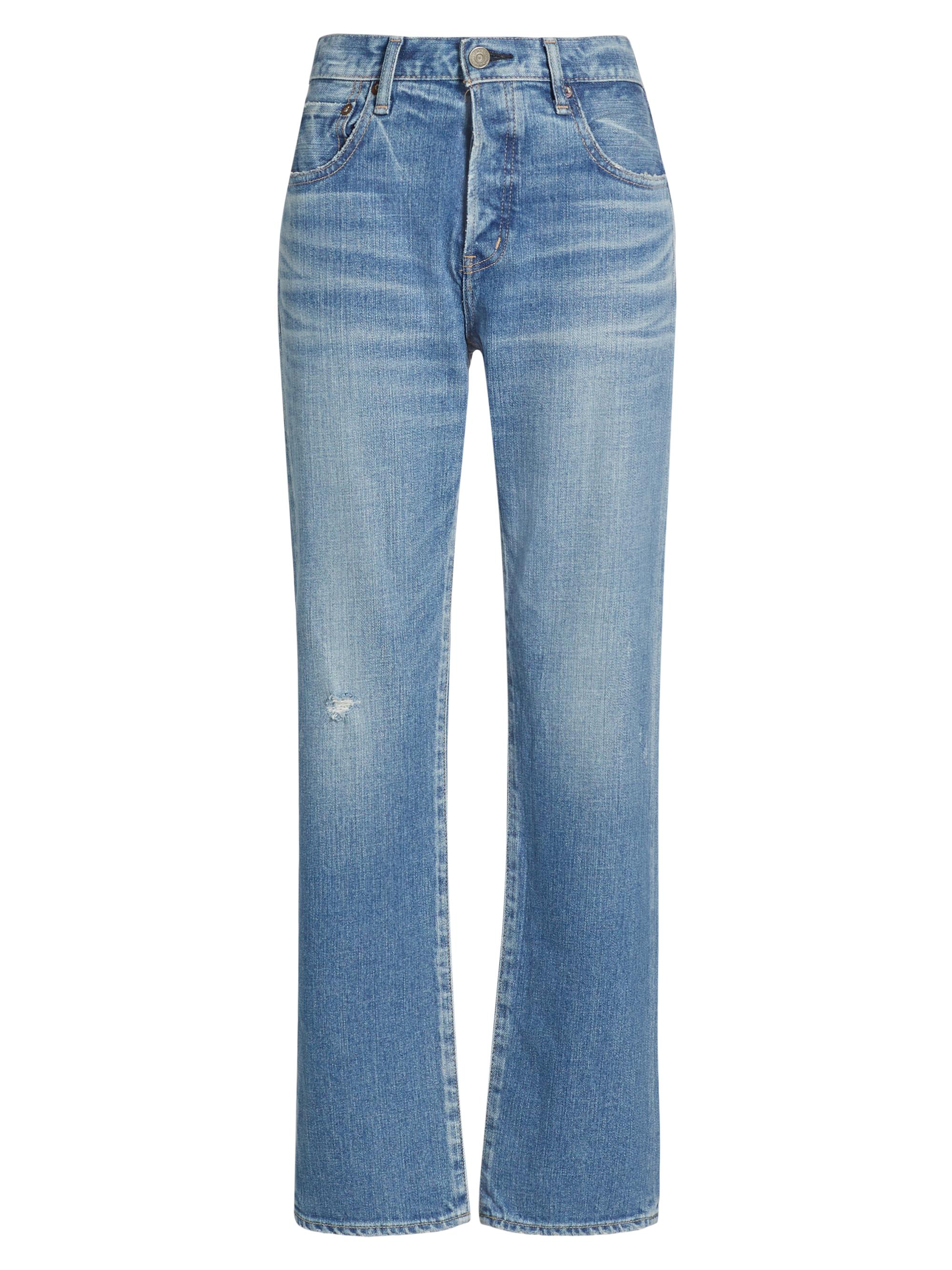 Moussy Vintage Gulfport Distressed Wide-Straight Jeans | Saks