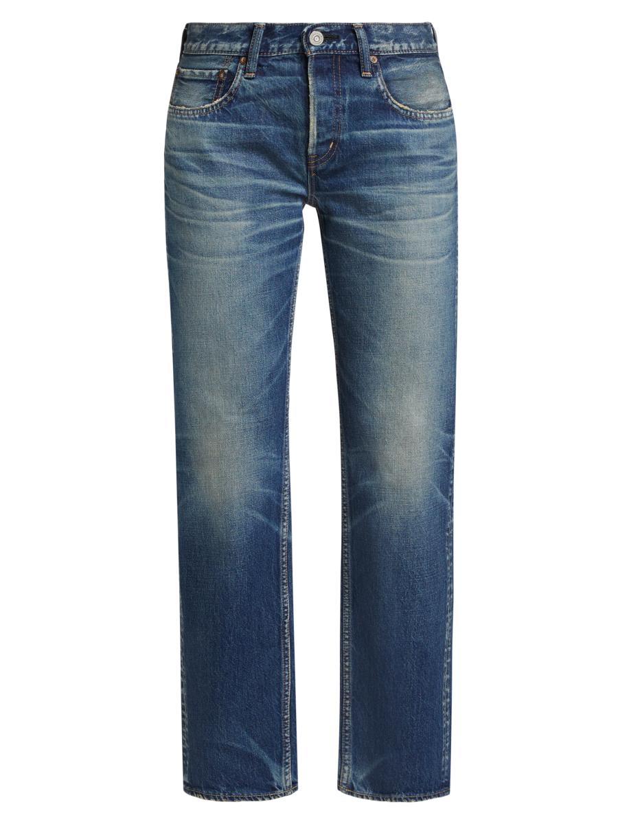 Moussy Vintage Minneola Denim Straight-Leg Cropped Jeans