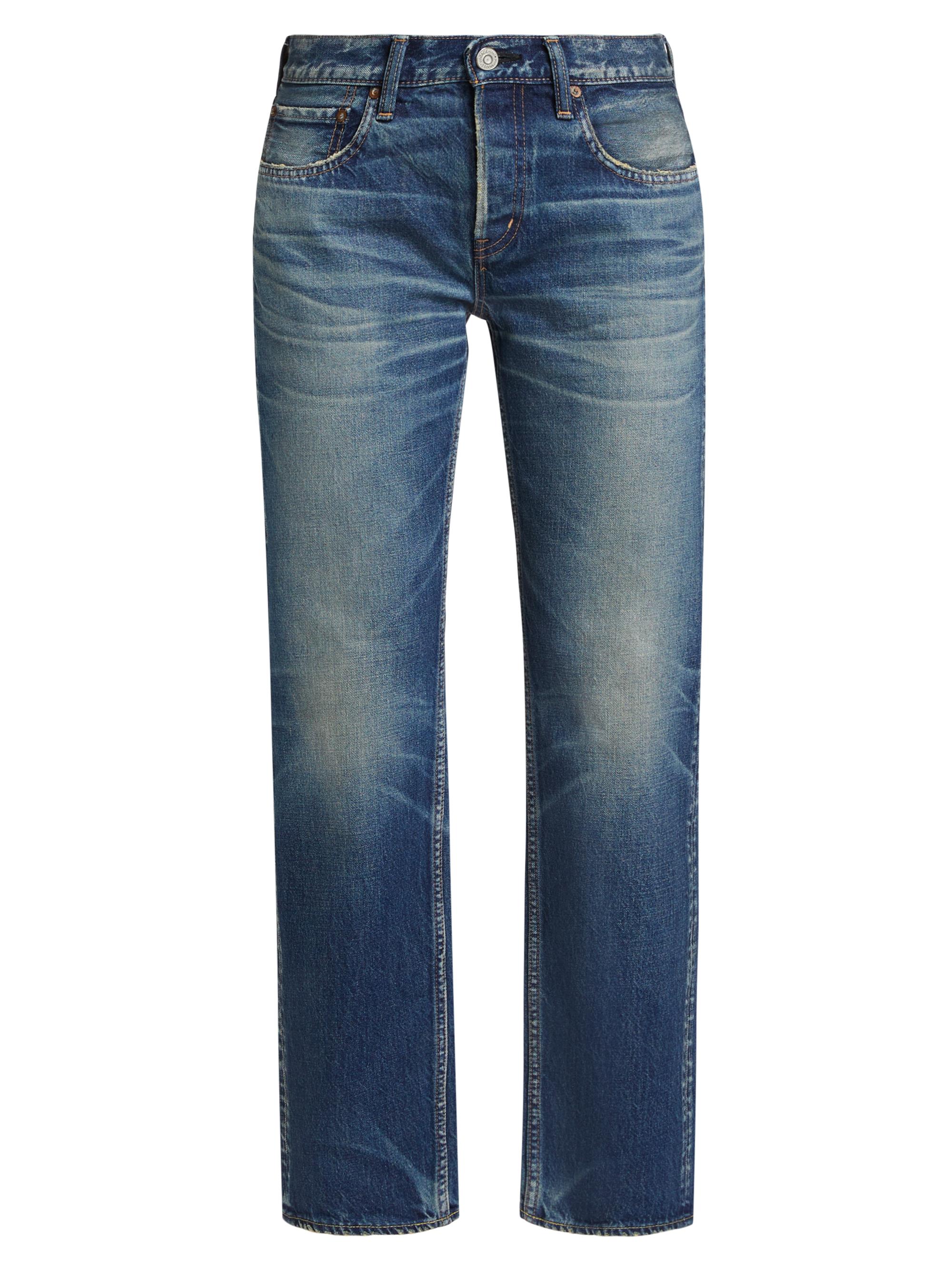 Moussy Vintage Gulfport Distressed Wide-Straight Jeans