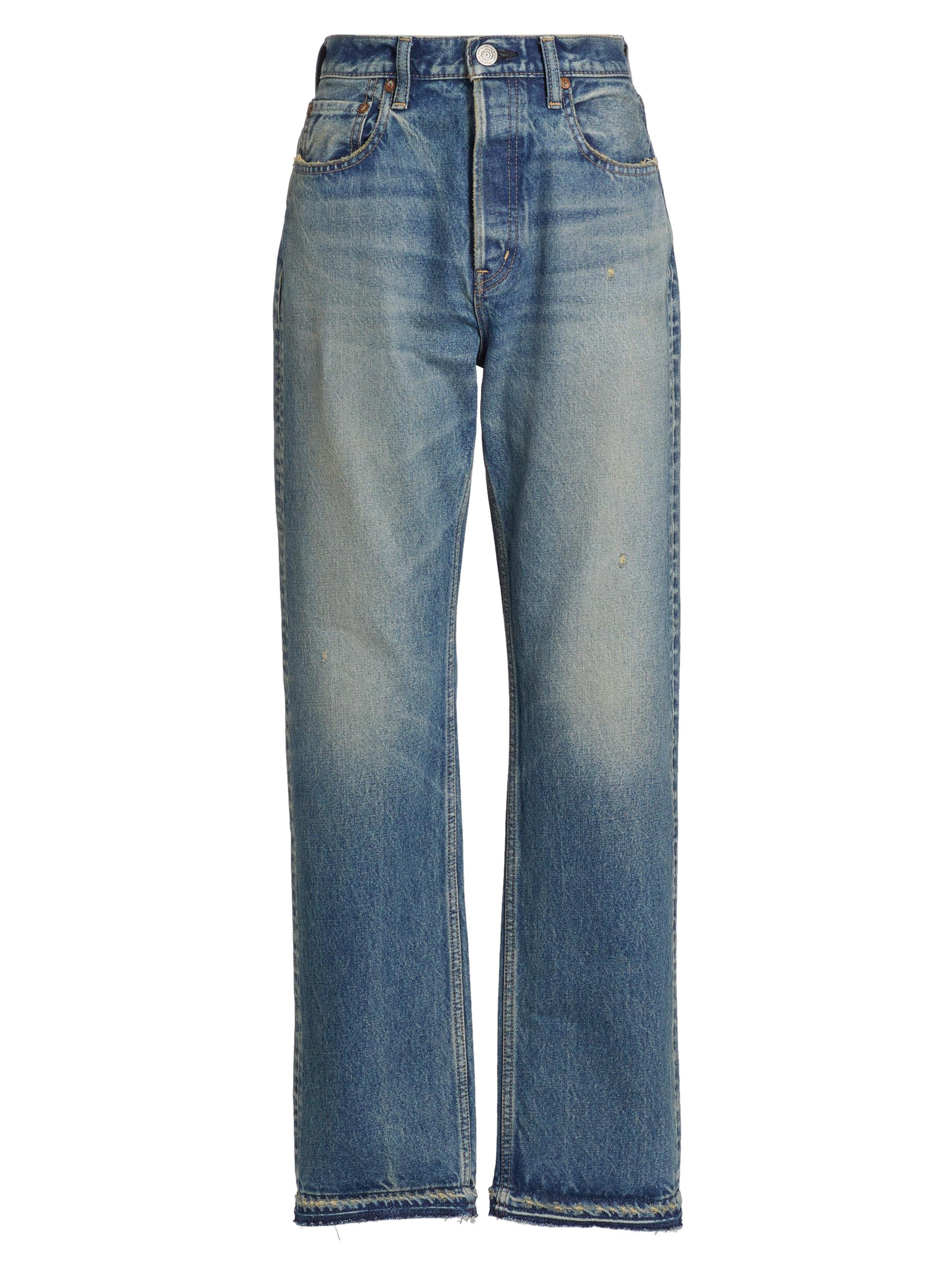 Moussy Vintage Gulfport Distressed Wide-Straight Jeans