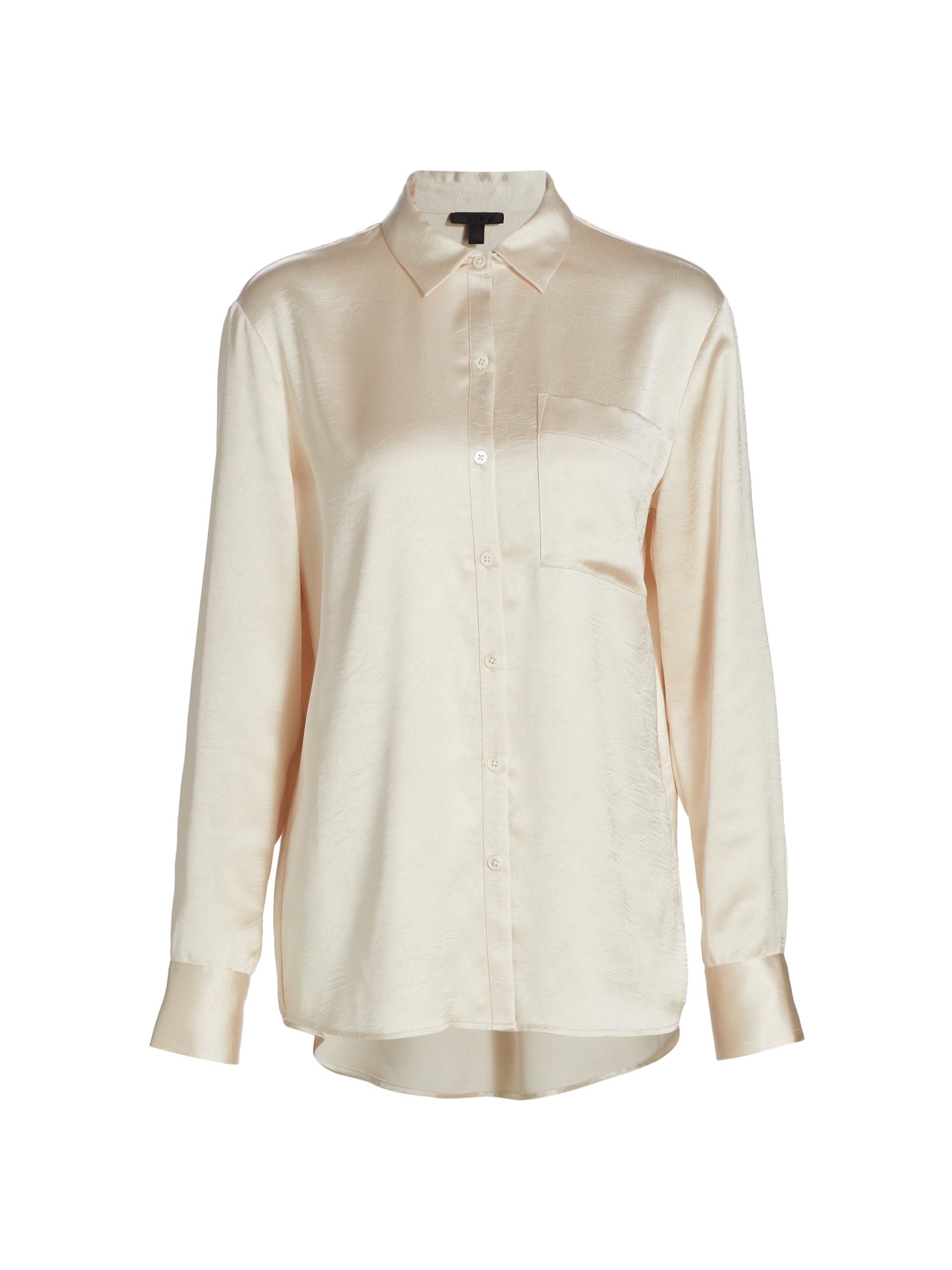 ATM Anthony Thomas Melillo Women's Cracked Satin Shirt - Vanilla Mist