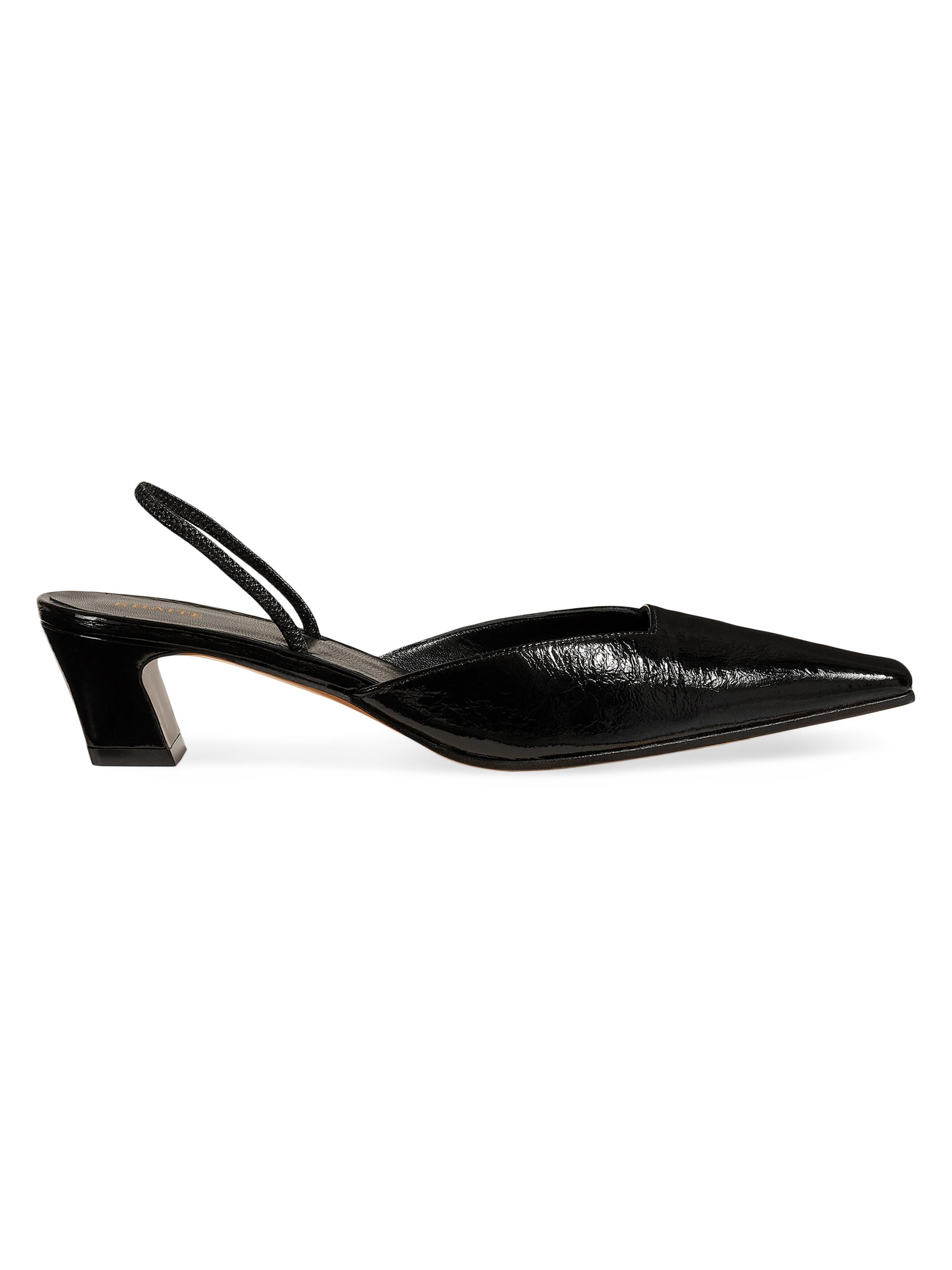 Khaite Women's Roosevelt 40MM Leather Slingback Pumps - Black