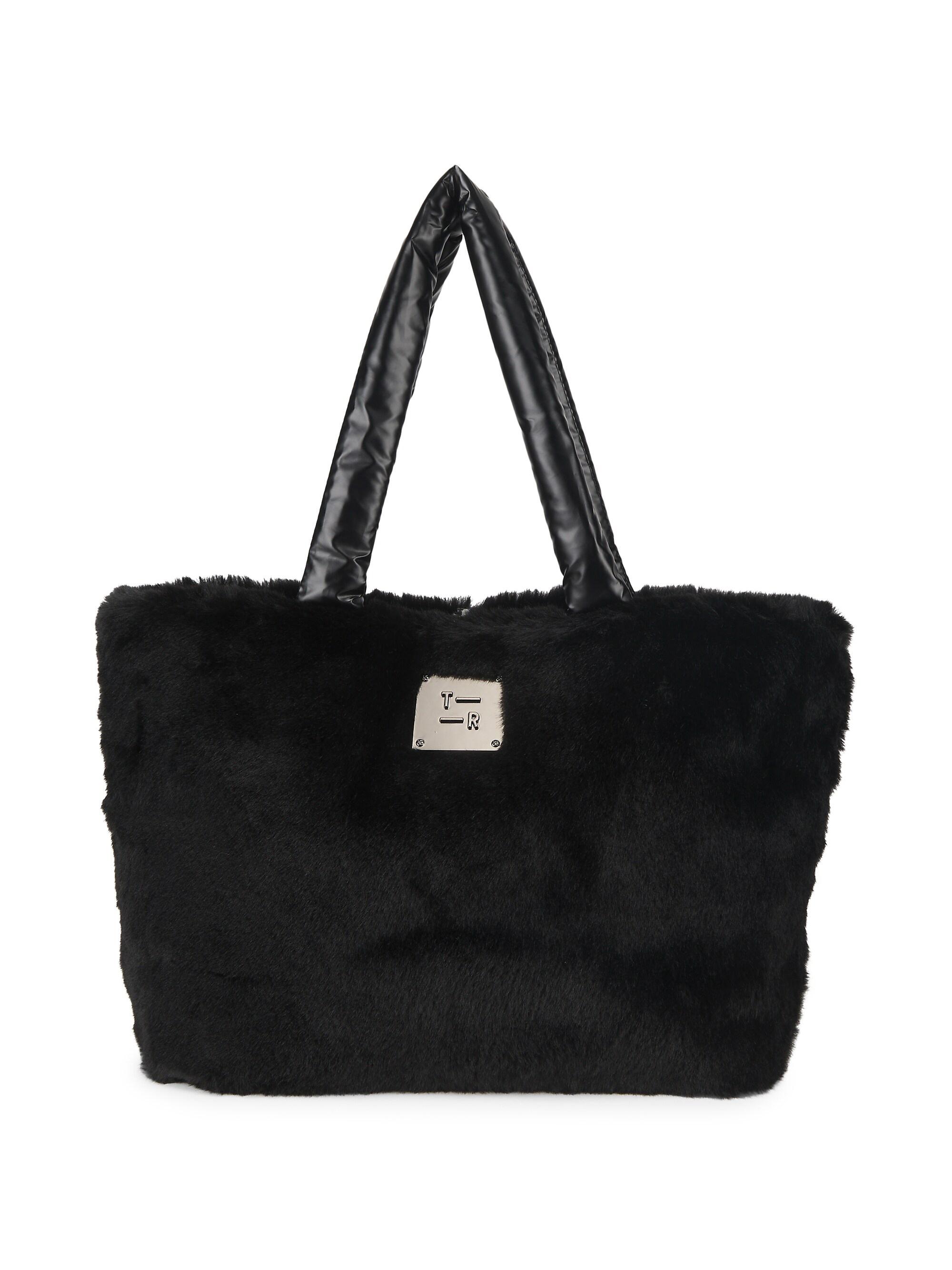 Balenciaga Barbes Small East-West Shopper Bag in Shearling | Saks