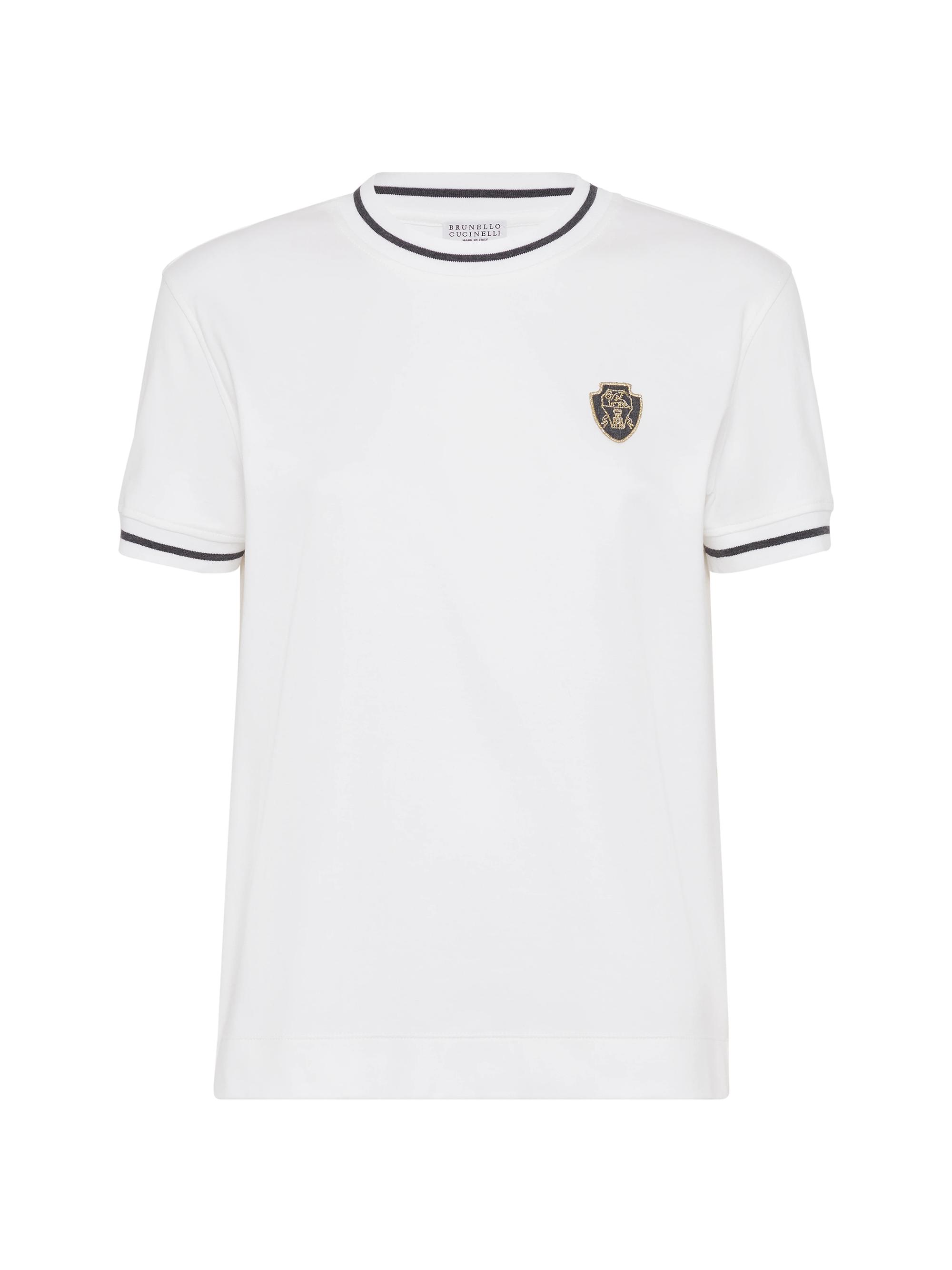 Brunello Cucinelli Women's Cotton Interlock T-Shirt - White