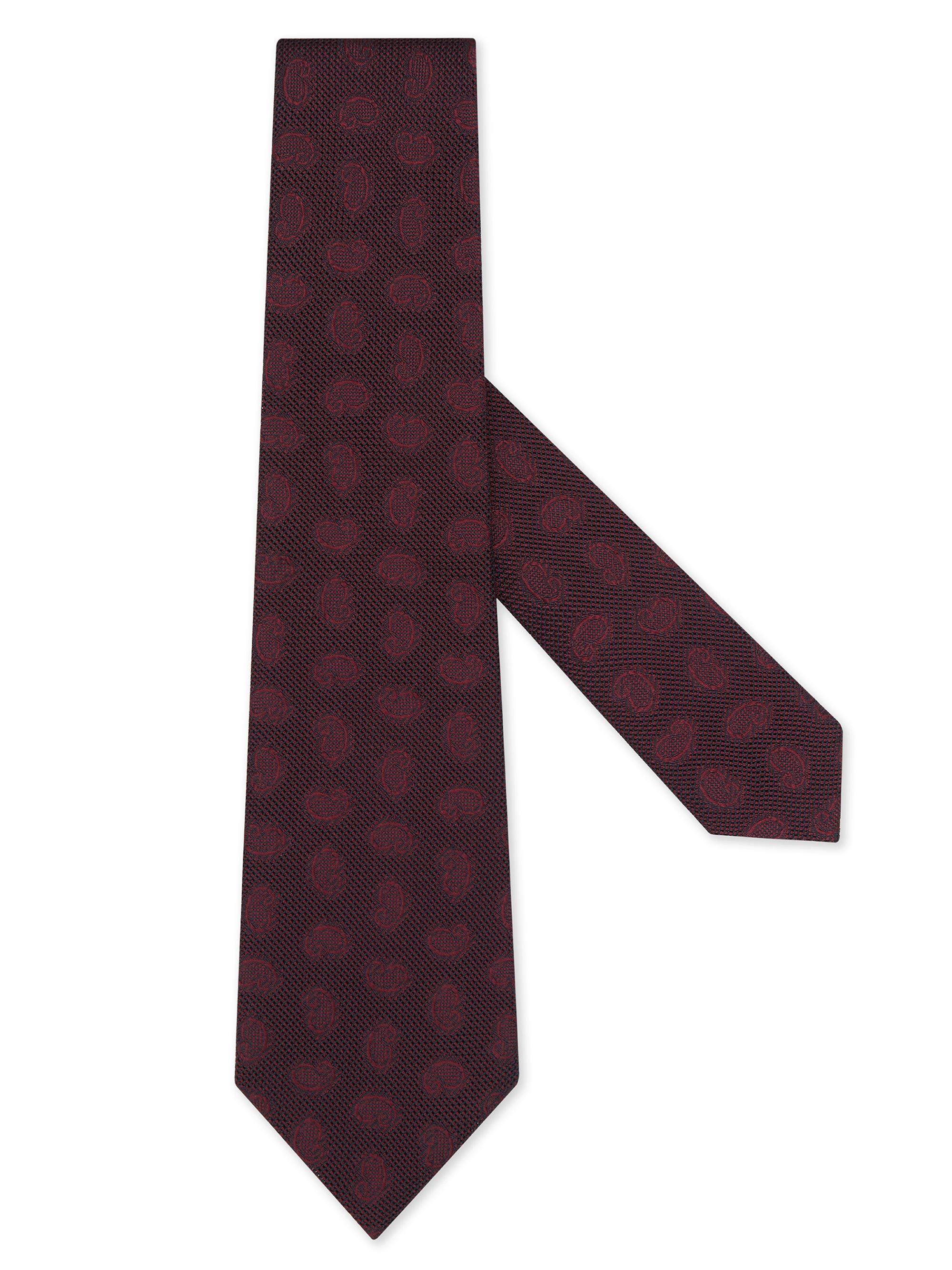 ZEGNA Men's Silk Tie - Burgundy