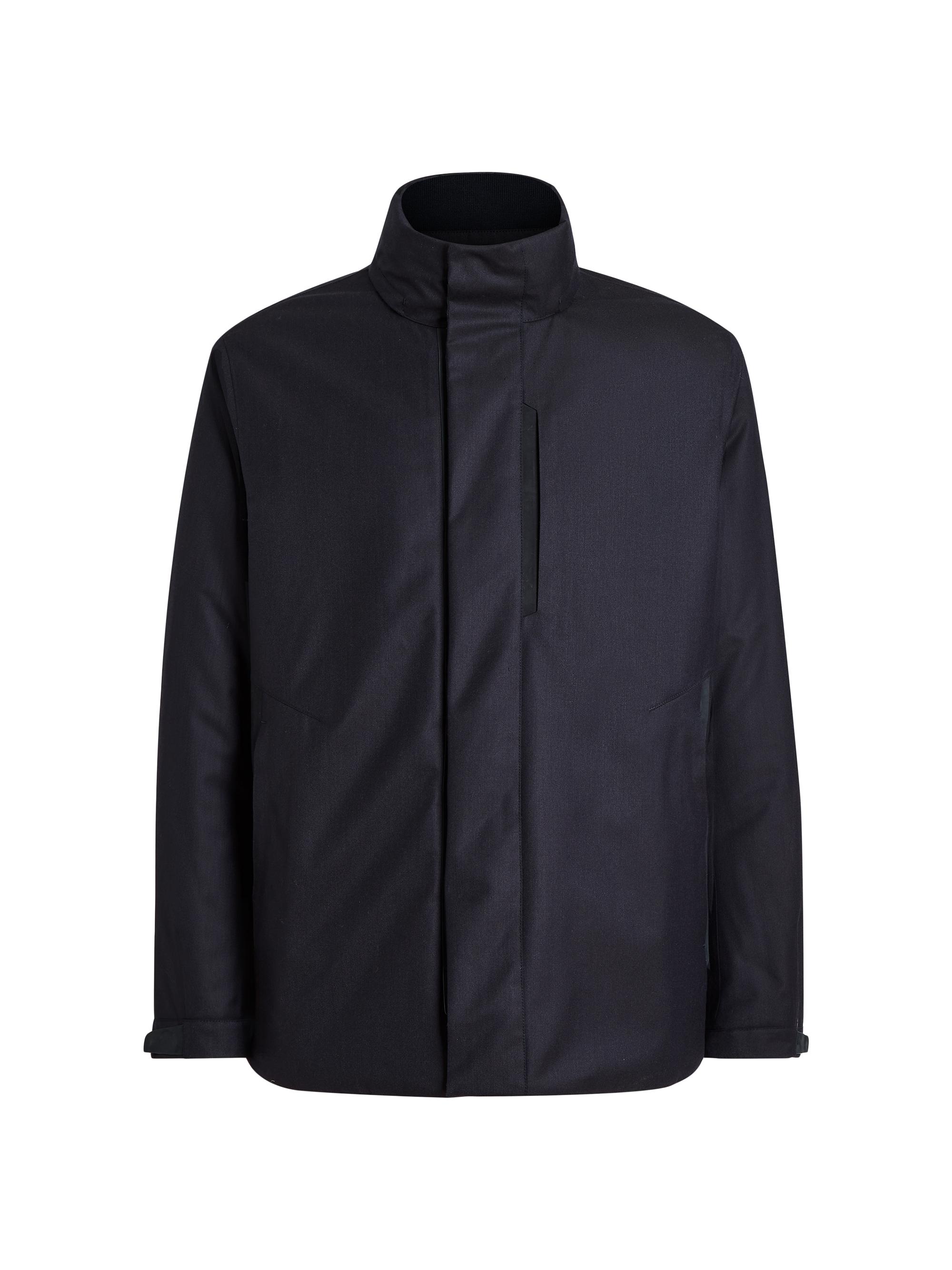 ZEGNA Men's Cashmere Field Jacket - Navy Blue
