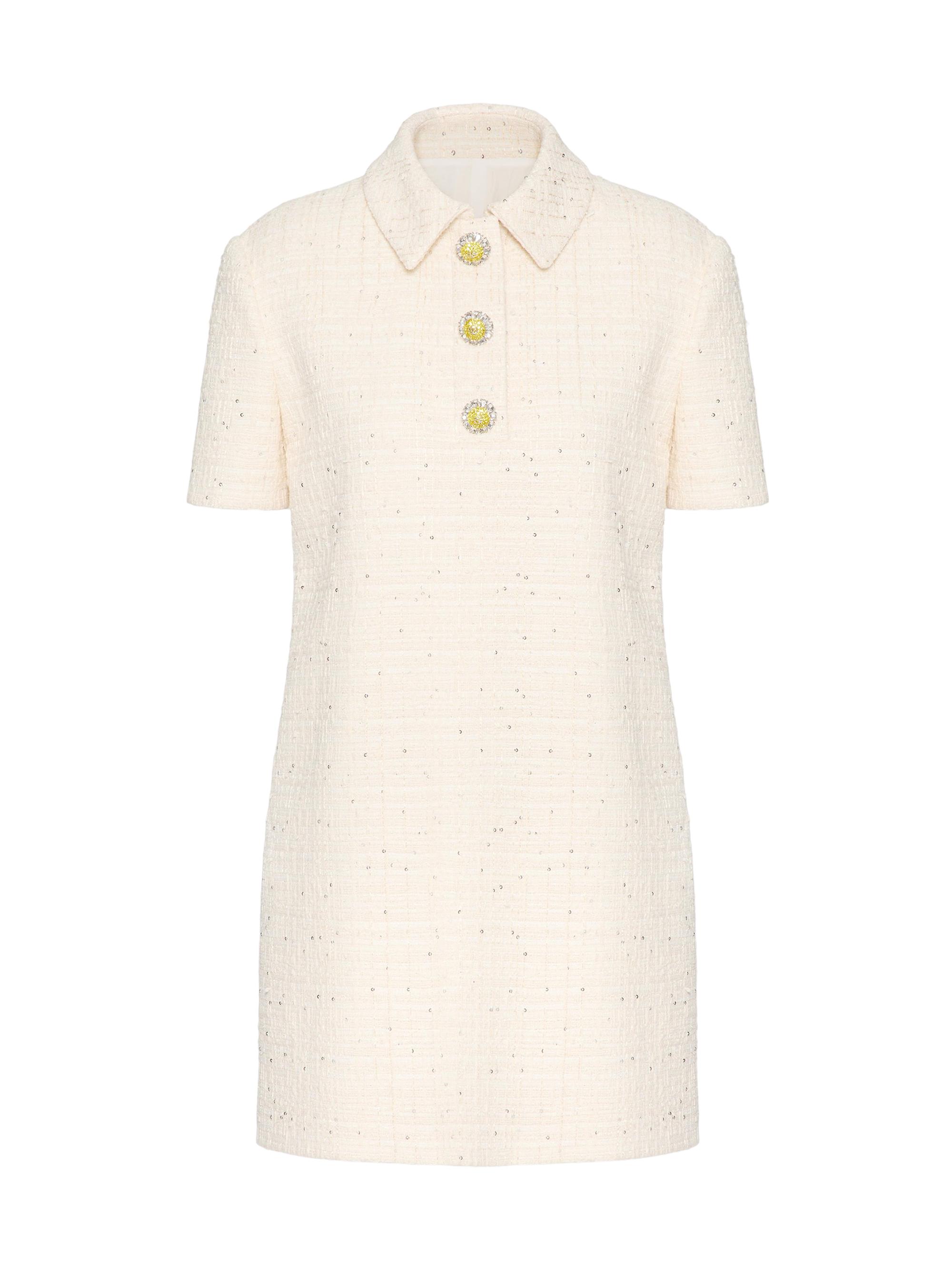 Valentino Garavani Women's Delicate Tweed Short Dress - Natural