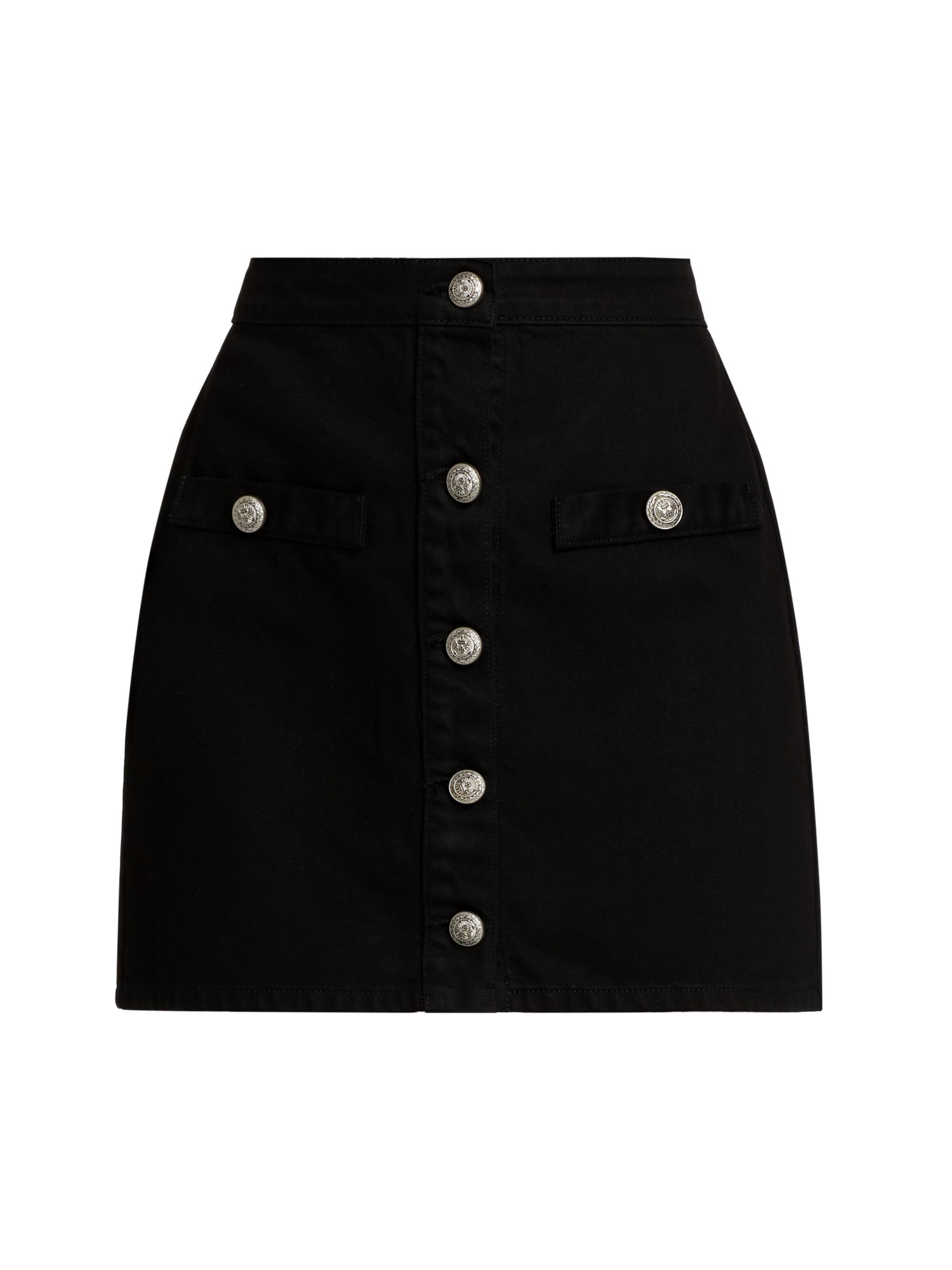L'AGENCE Kris Denim Button-Front Miniskirt | Saks Fifth Avenue