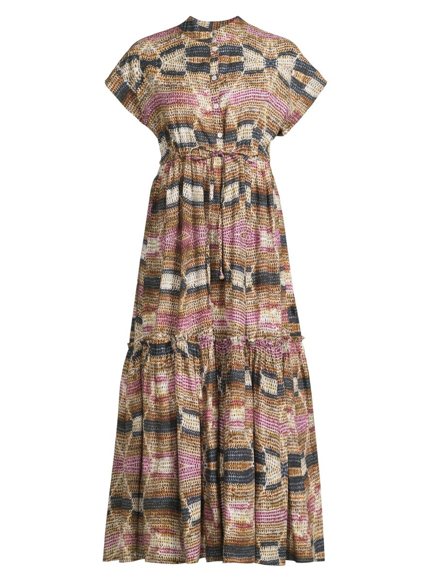 Ro's Garden
 Mumi Floral Geometric Midi-Dress main image 0