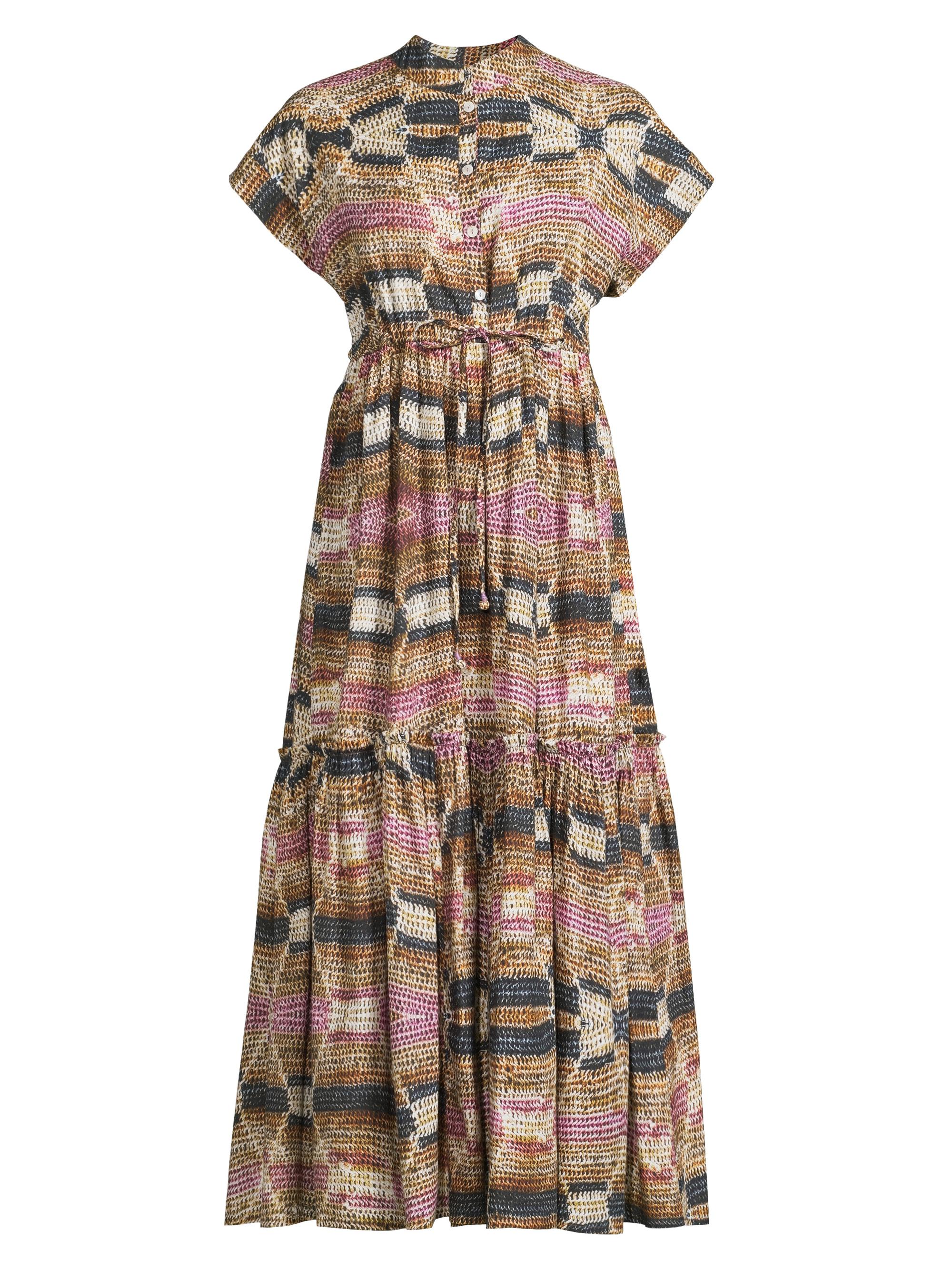 Ro's Garden Women's Mumi Cotton Midi-Dress - Beige Chaguar