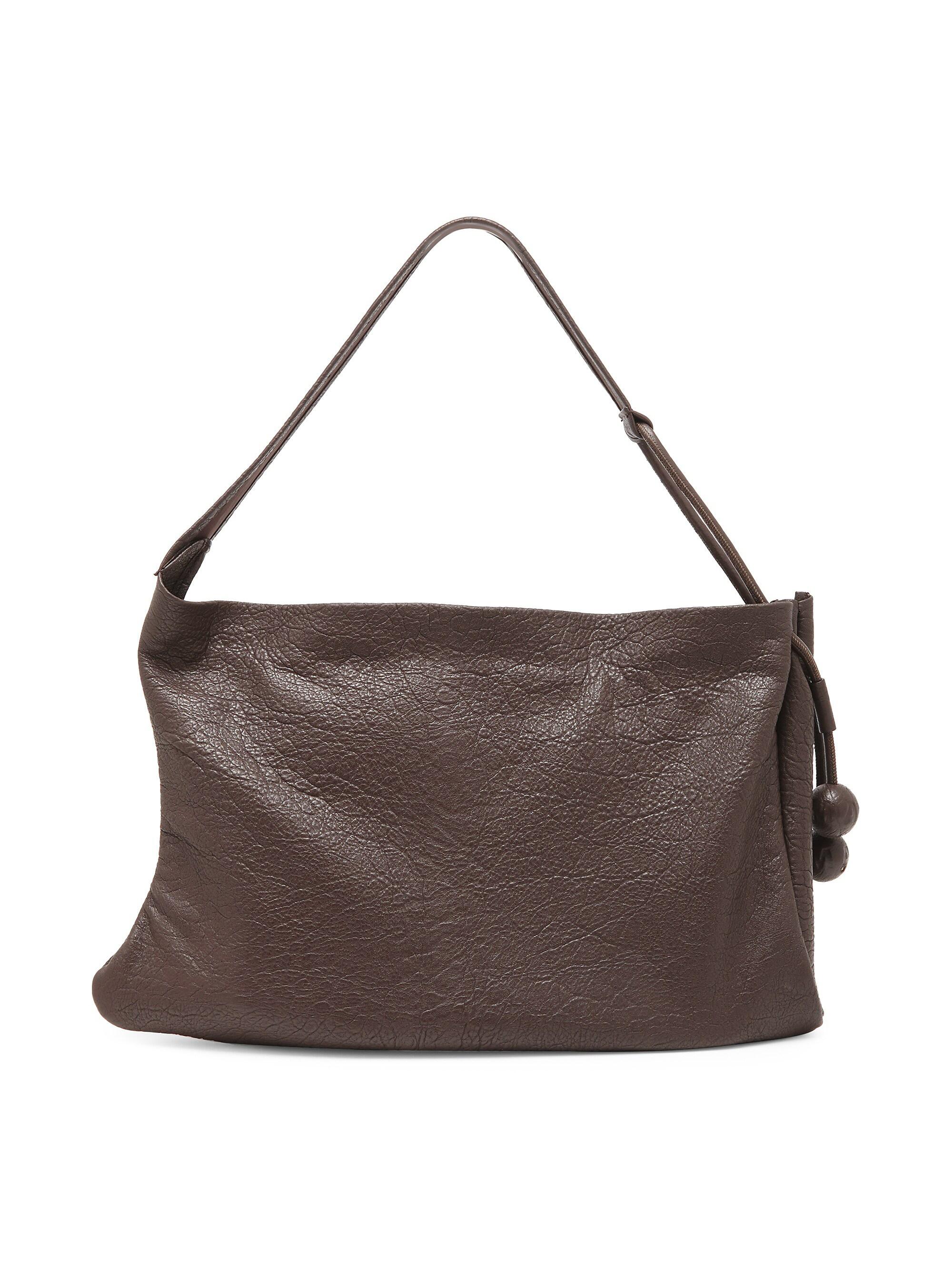 Marni Women's  Leather Hobo Bag - Coffee