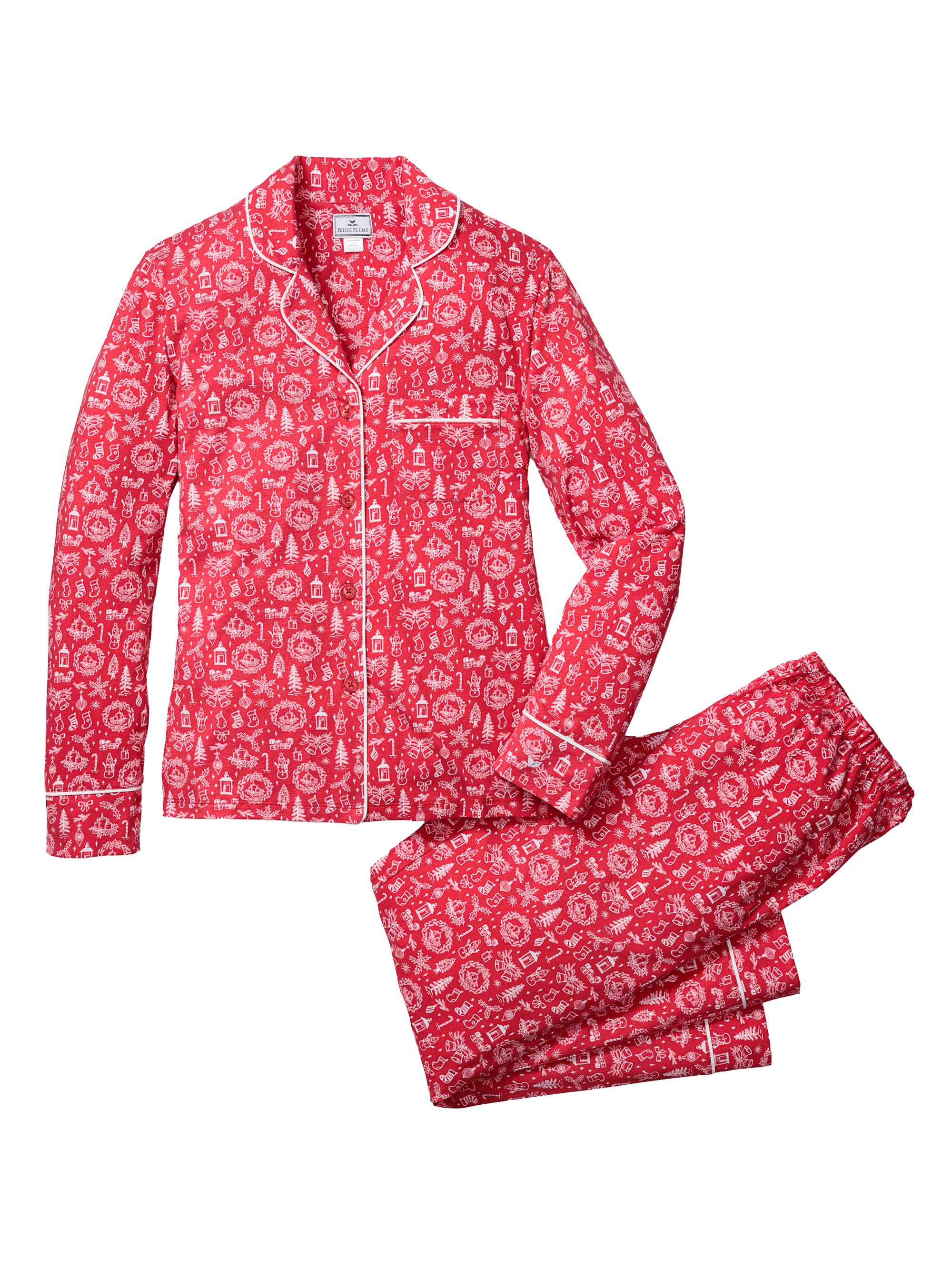 Petite Plume Long Sleeve Short Pajamas Petite Plume Pajama Set