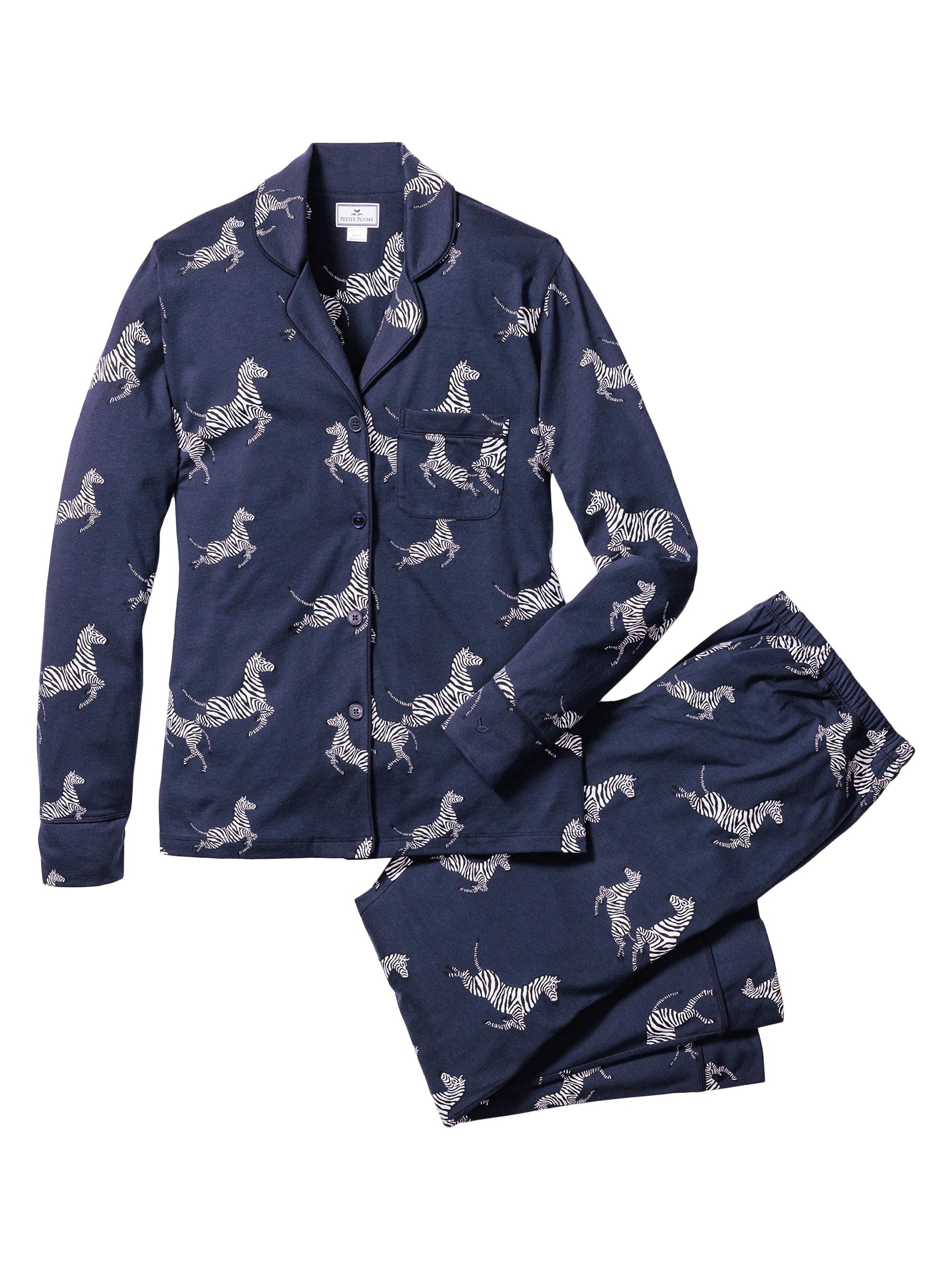 Petite Plume Zebre De Nuit Pajamas - Navy
