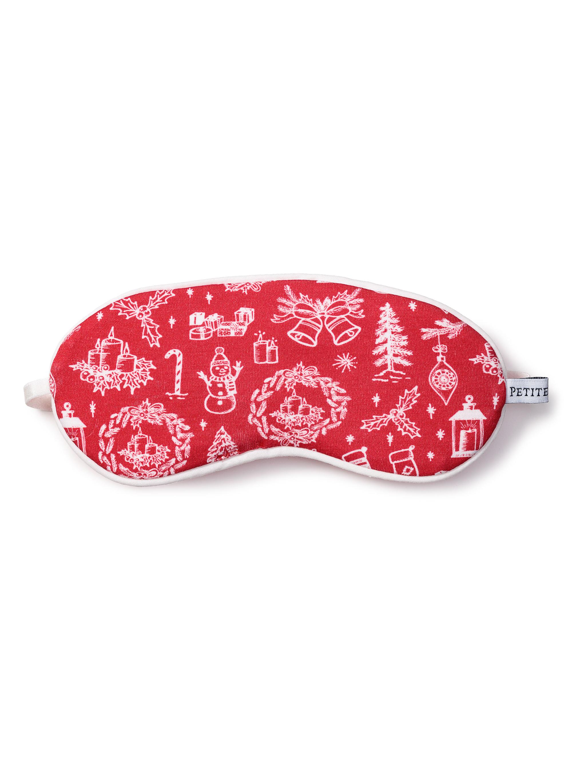 Petite Plume Children's Whimsical Winter Sleep Mask - Red