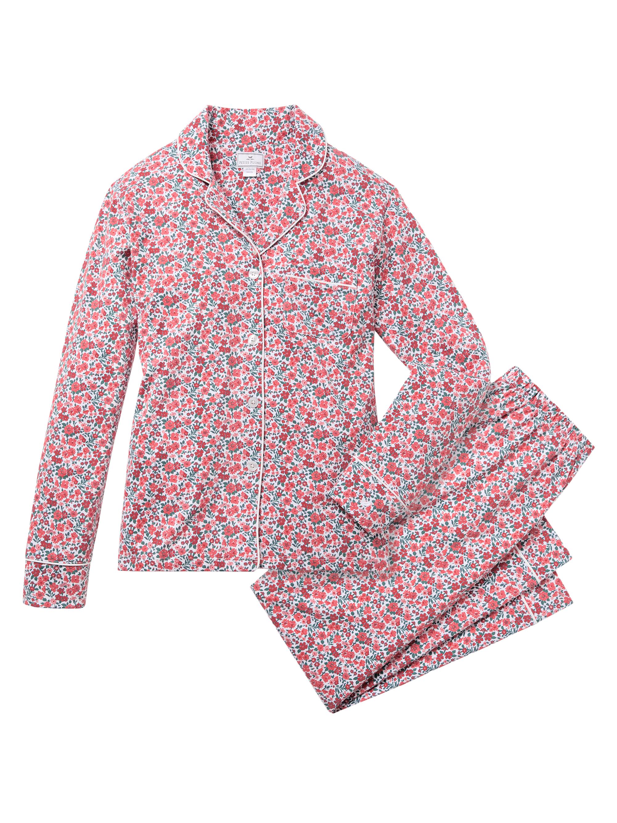 Petite Plume Fleurs Des Bois Cotton Pajamas - Red