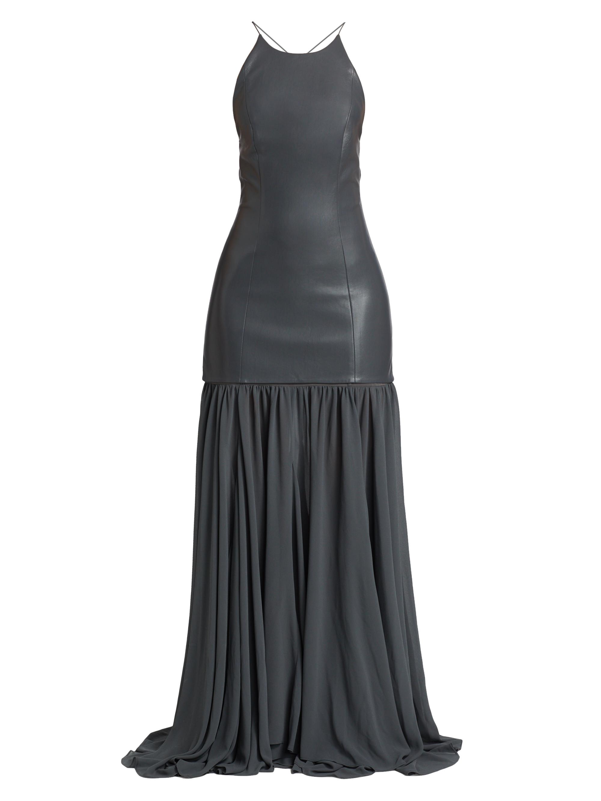 Alice + Olivia Women's Hiroko Open-Back Gown - Charcoal