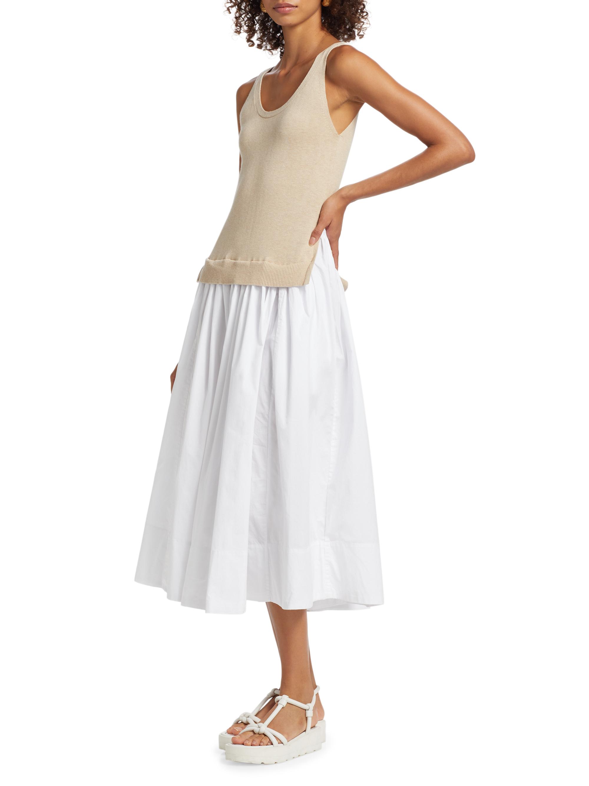 Staud Corey Layered Midi-Dress Saks Fifth Avenue