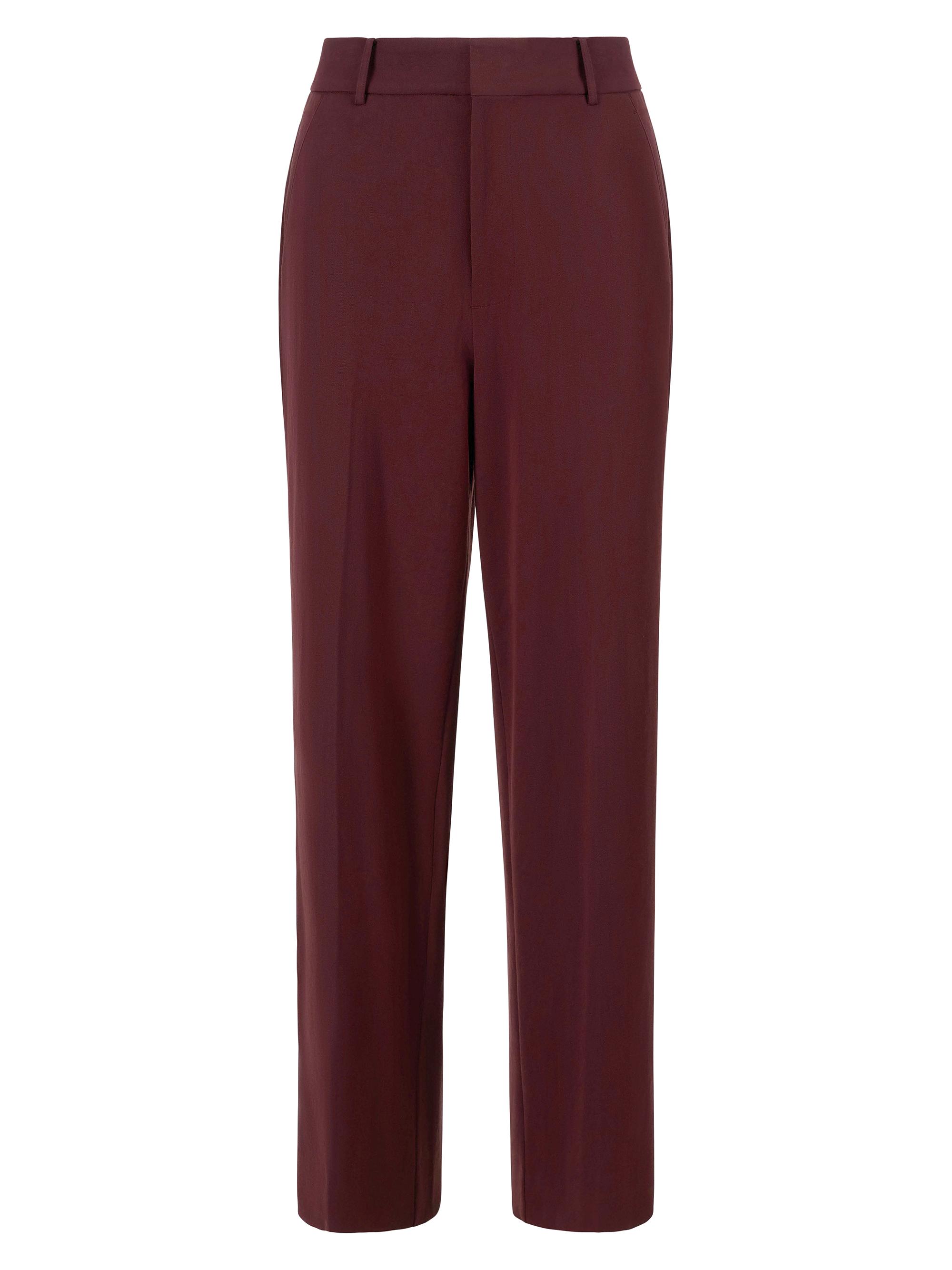 Staud Women's Prince Mid-Rise Straight-leg Pants - Merlot