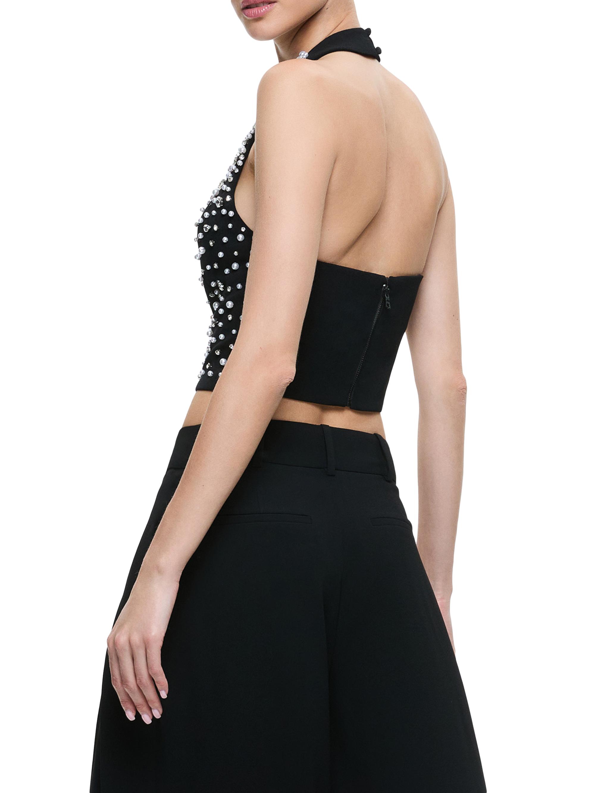 alice auaaブラックサテンホルターネックベスト alice auaaブラックサテンホルターネックベスト alice auaaブラック