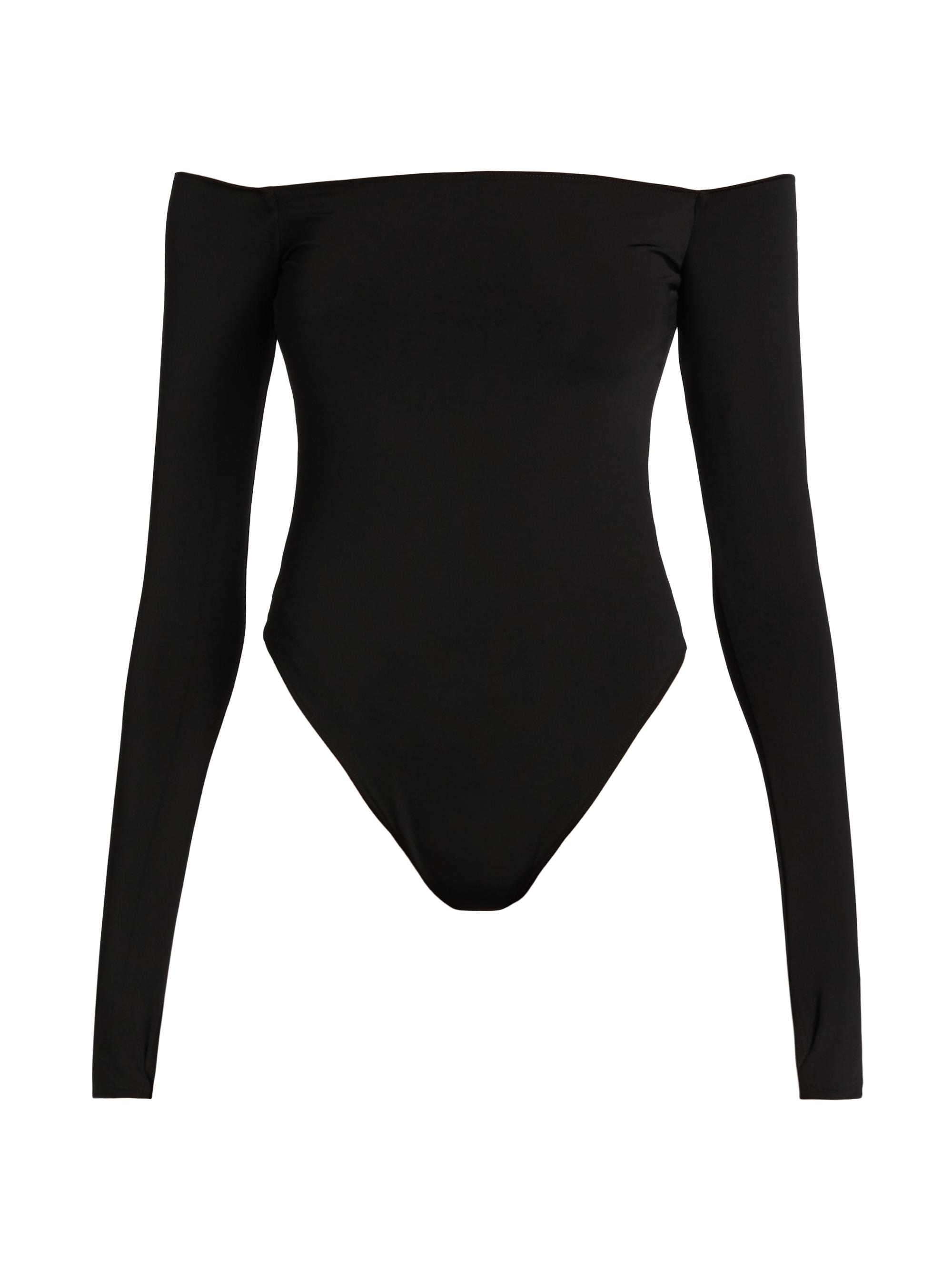 Alice + Olivia Women's Anna Off-The-Shoulder Long-Sleeve Bodysuit - Black