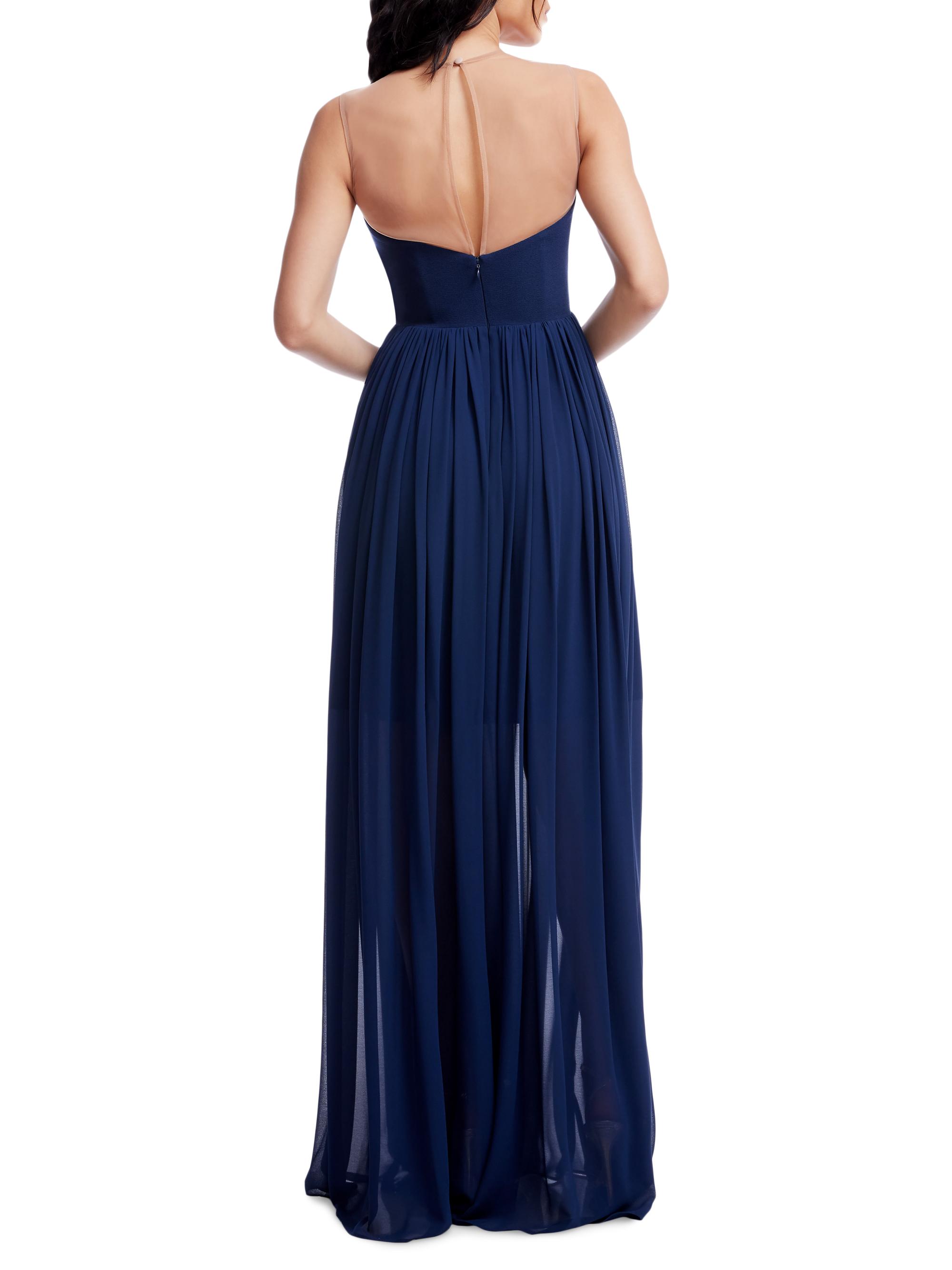 dress the population ellen gown Dress the Population Women's Ellen Strapless Dress Solid Crepe Long Gown W  Slit Dress, Bronze, S at Amazon Women's Clothing store