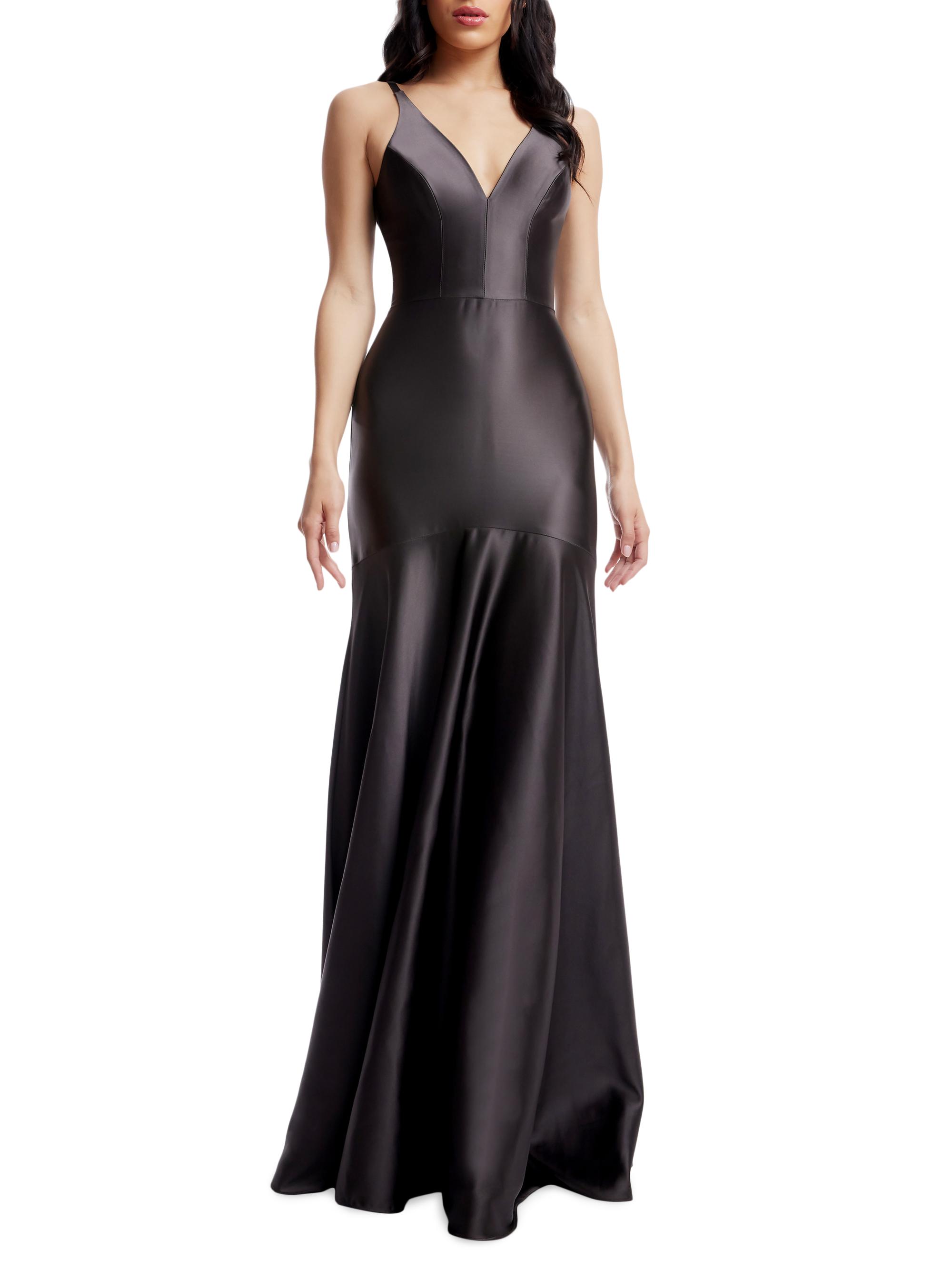 Shirley Seamed Satin Gown