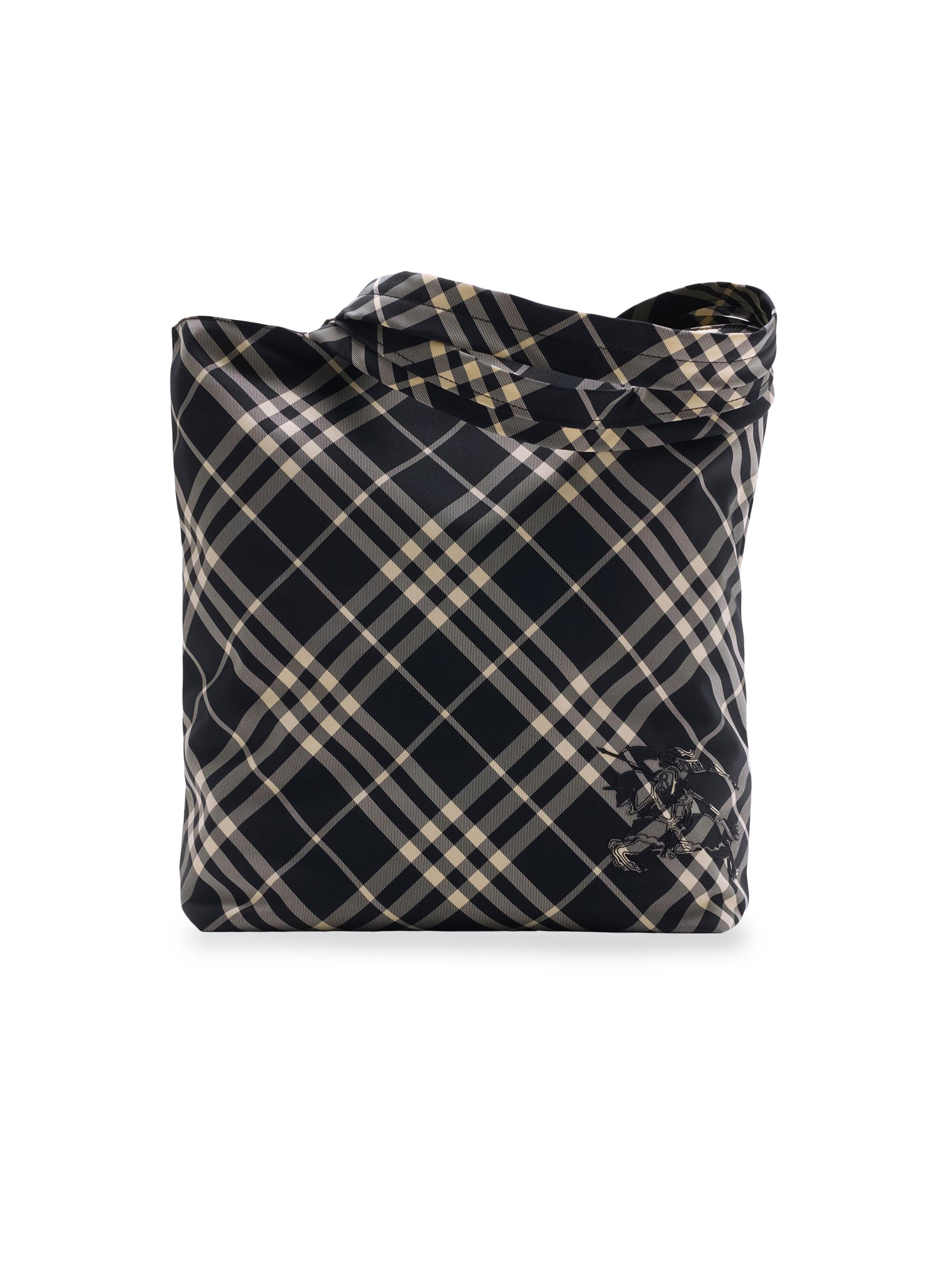 Burberry Men's Equestrian Knight Check Tote Bag - Sand