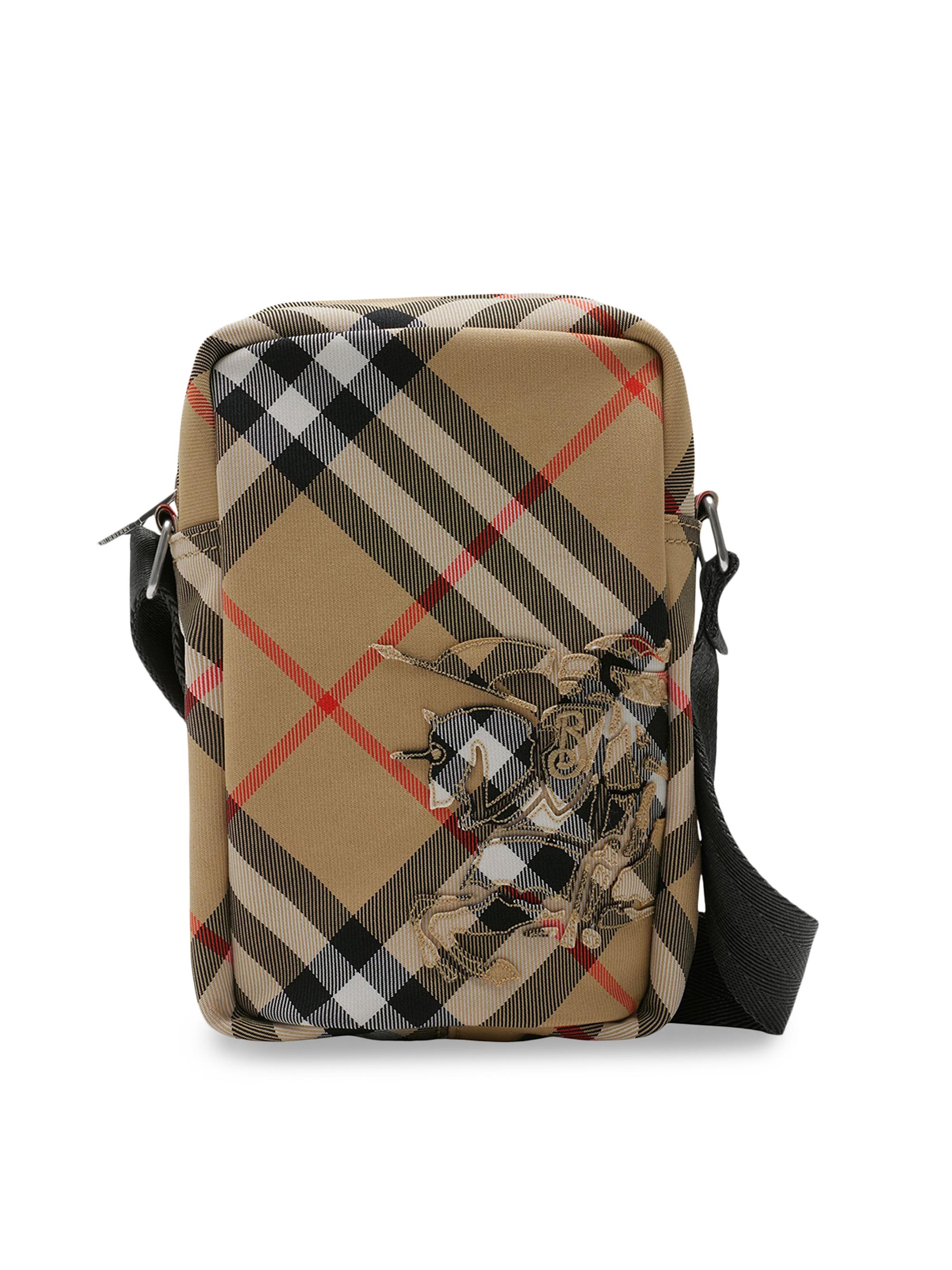 Burberry Equestrian Knight Check Phone Pouch | Saks Fifth Avenue