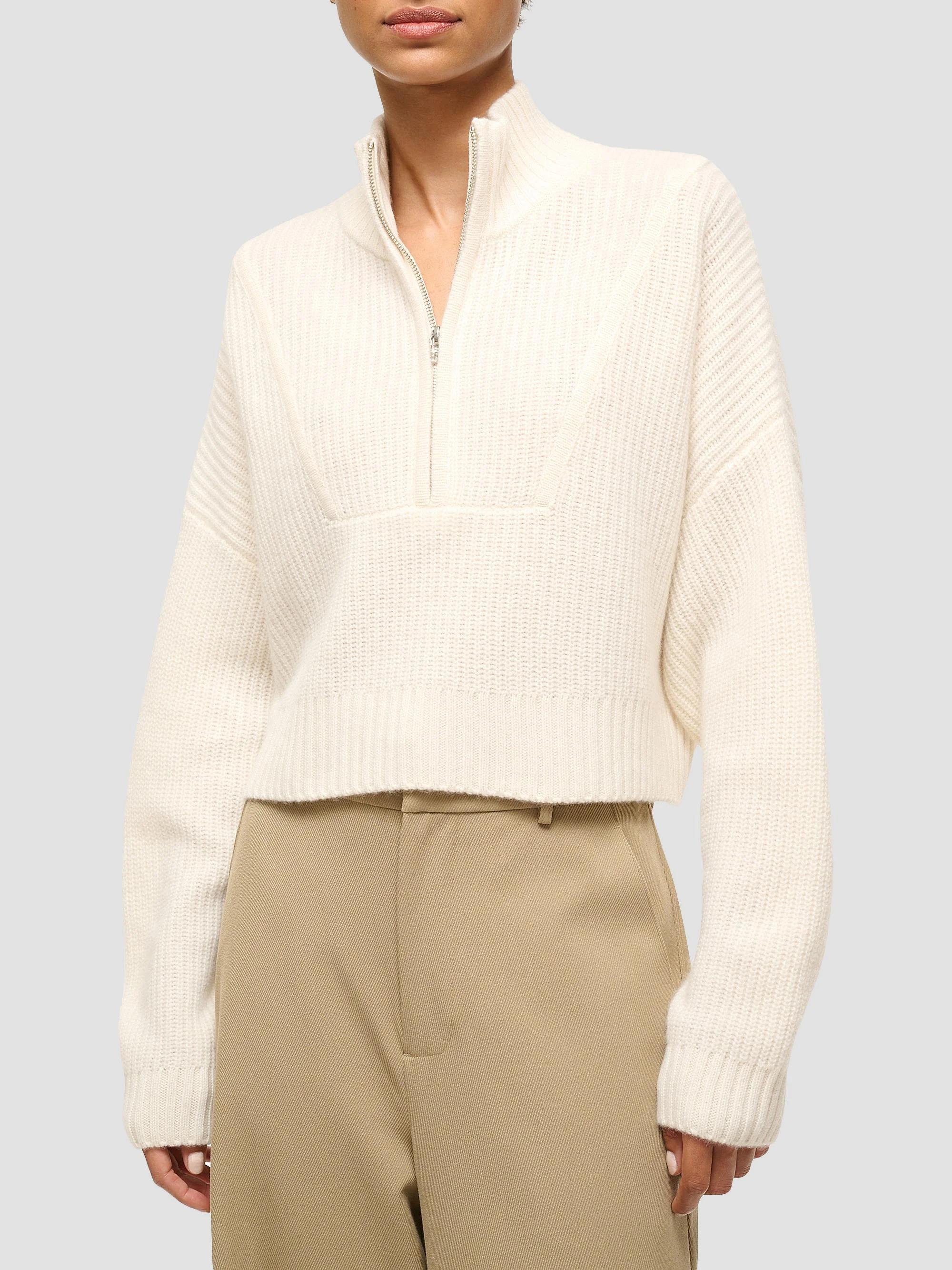 STAUD HAMPTON SWEATER - IVORY