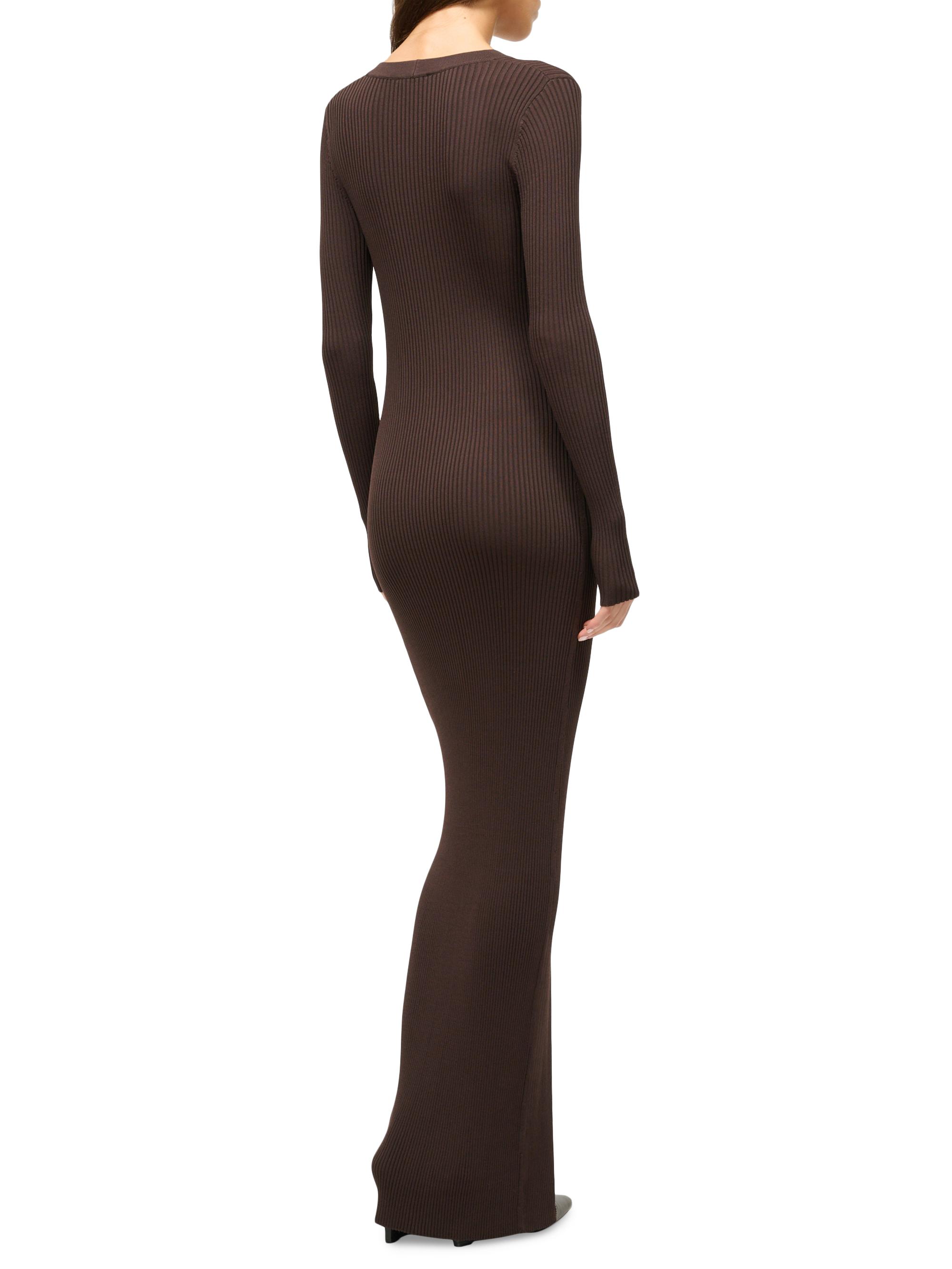 Staud Shoko Rib-Knit Long-Sleeve Maxi Dress | Saks Fifth Avenue