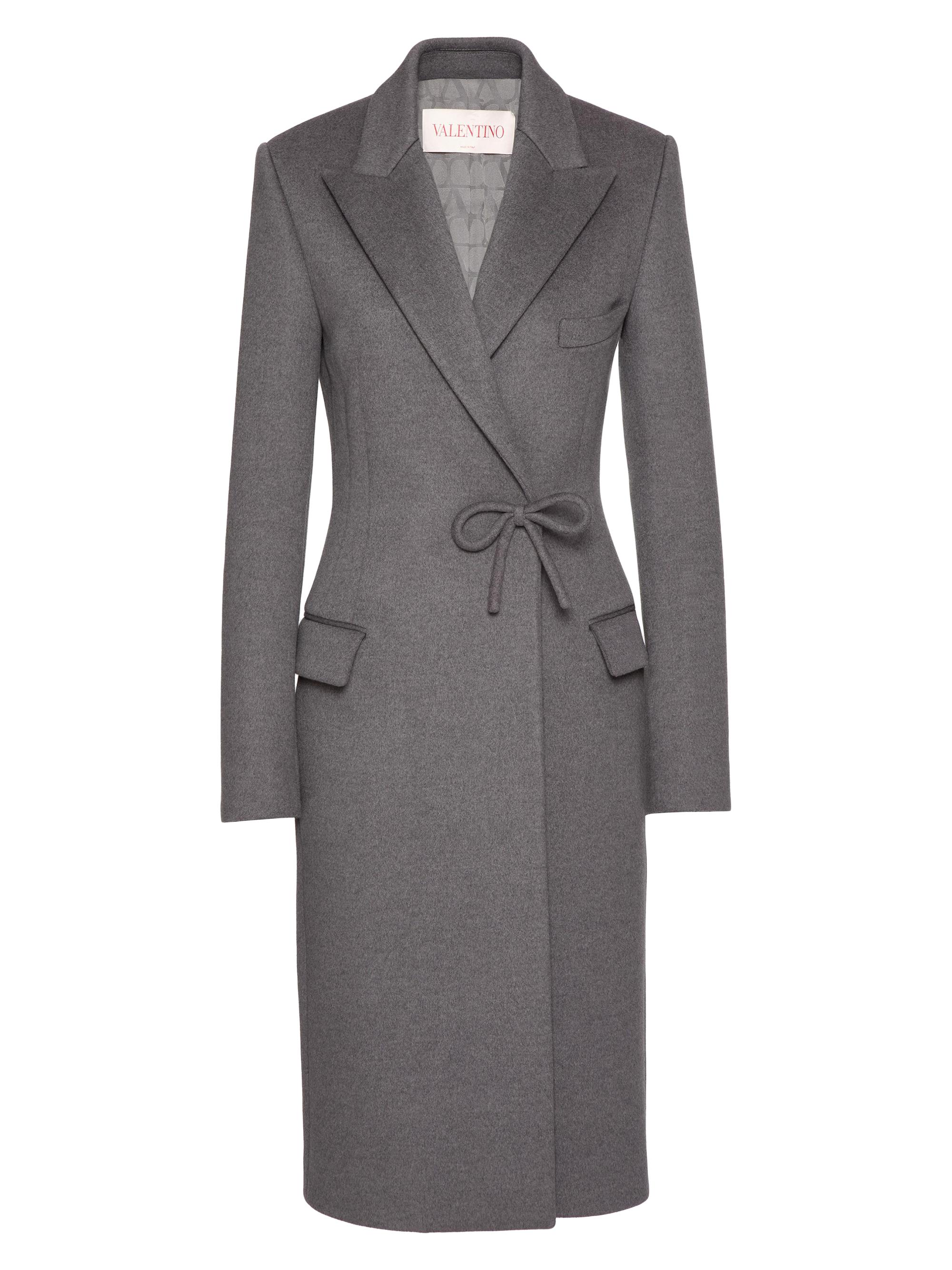 Valentino Garavani Women's Compact Drap Coat - Dark Grey