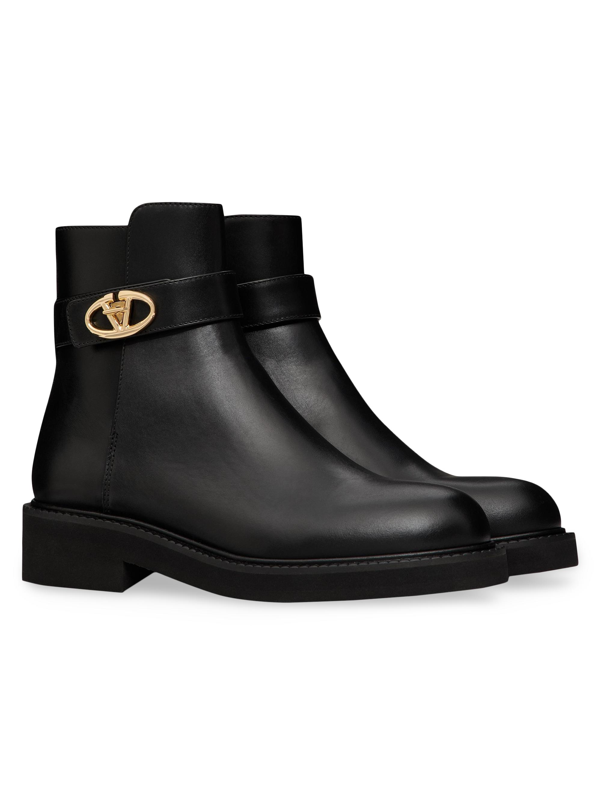 Valentino Garavani VLogo Locker 40MM Calfskin Ankle Boots | Saks