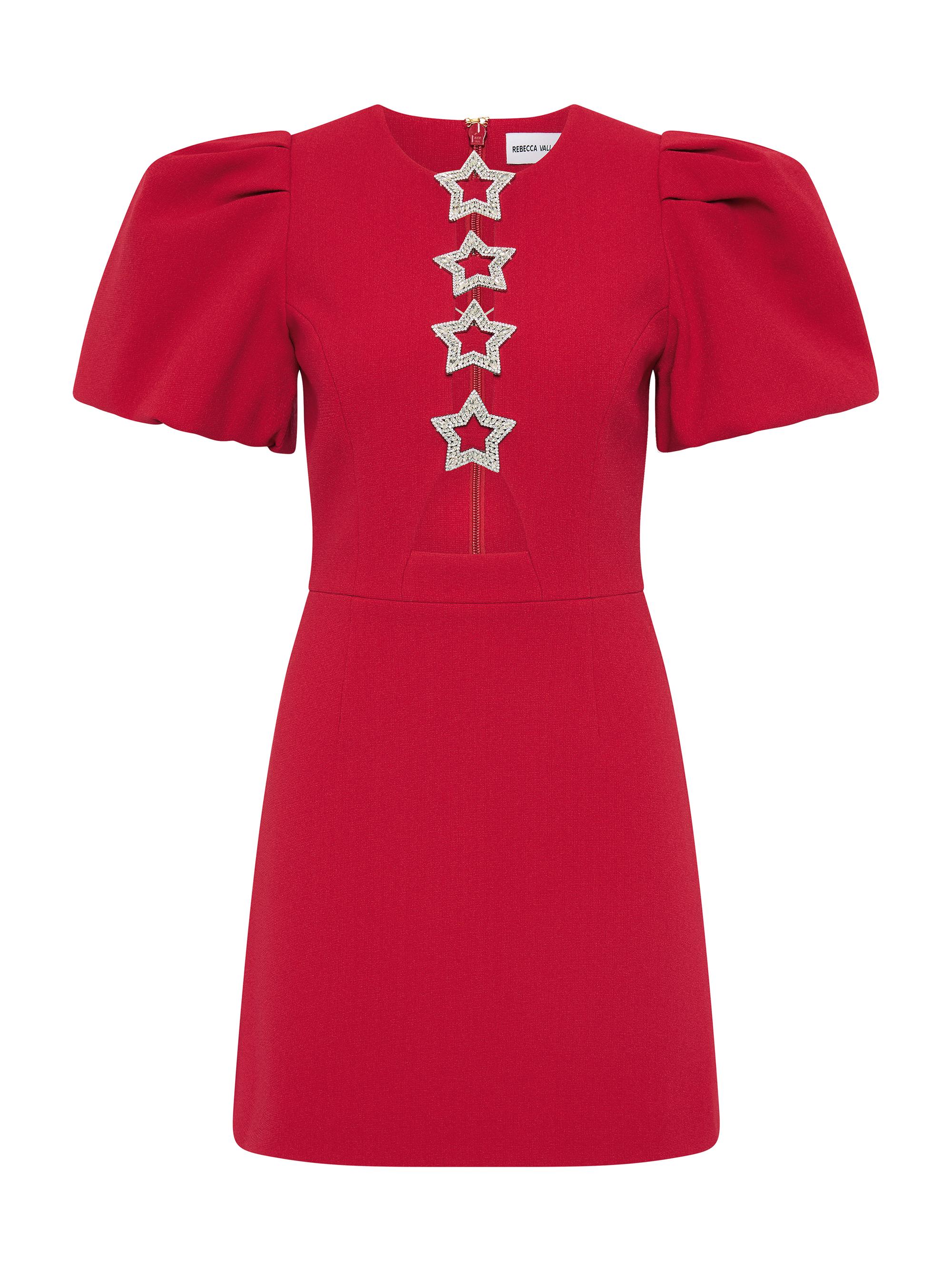 Rebecca Vallance Women's Akari Sequined Puff-Sleeve Minidress - Red