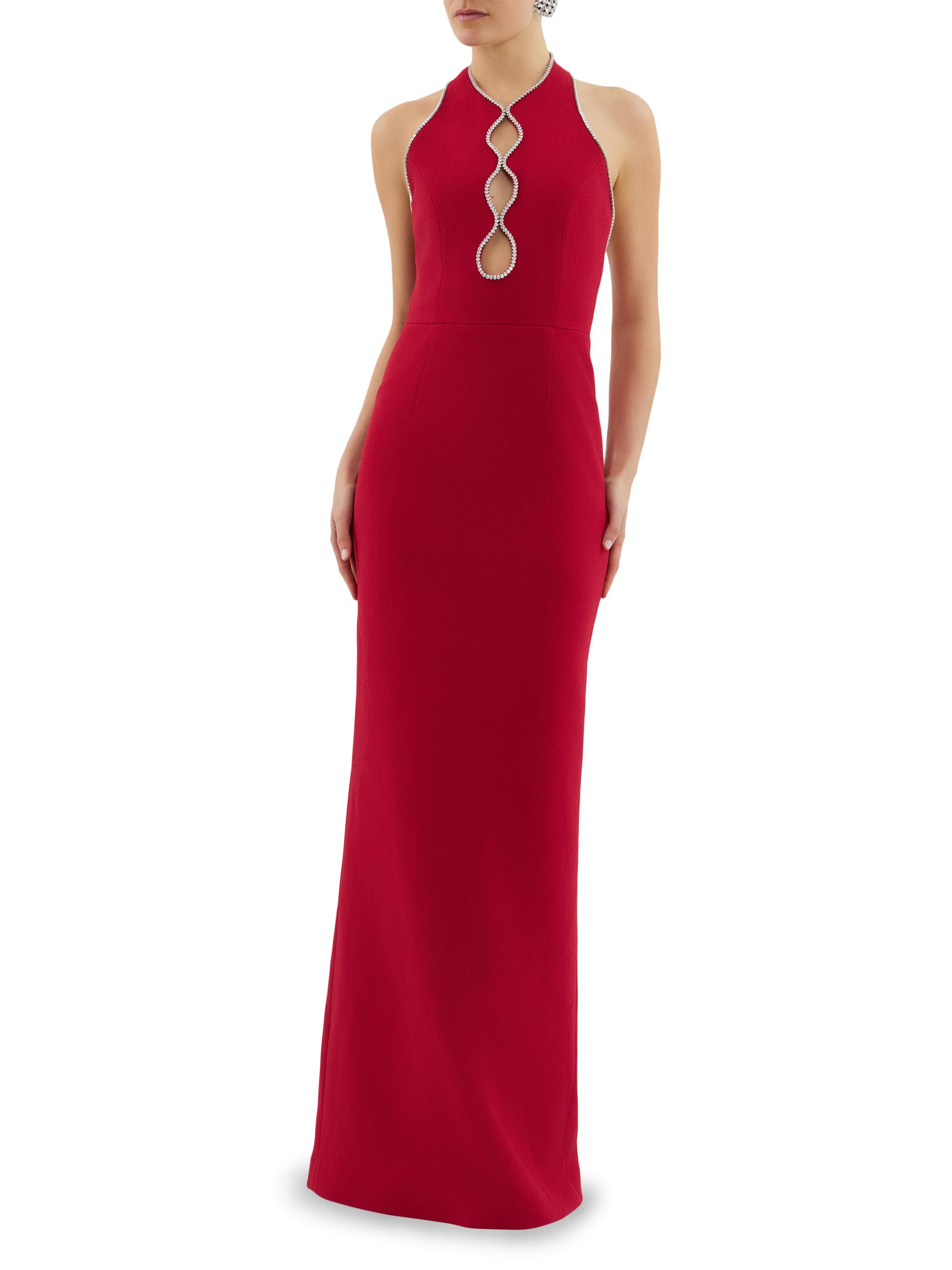 Rebecca Vallance Akari Crystal-Embellished Backless Gown | Saks