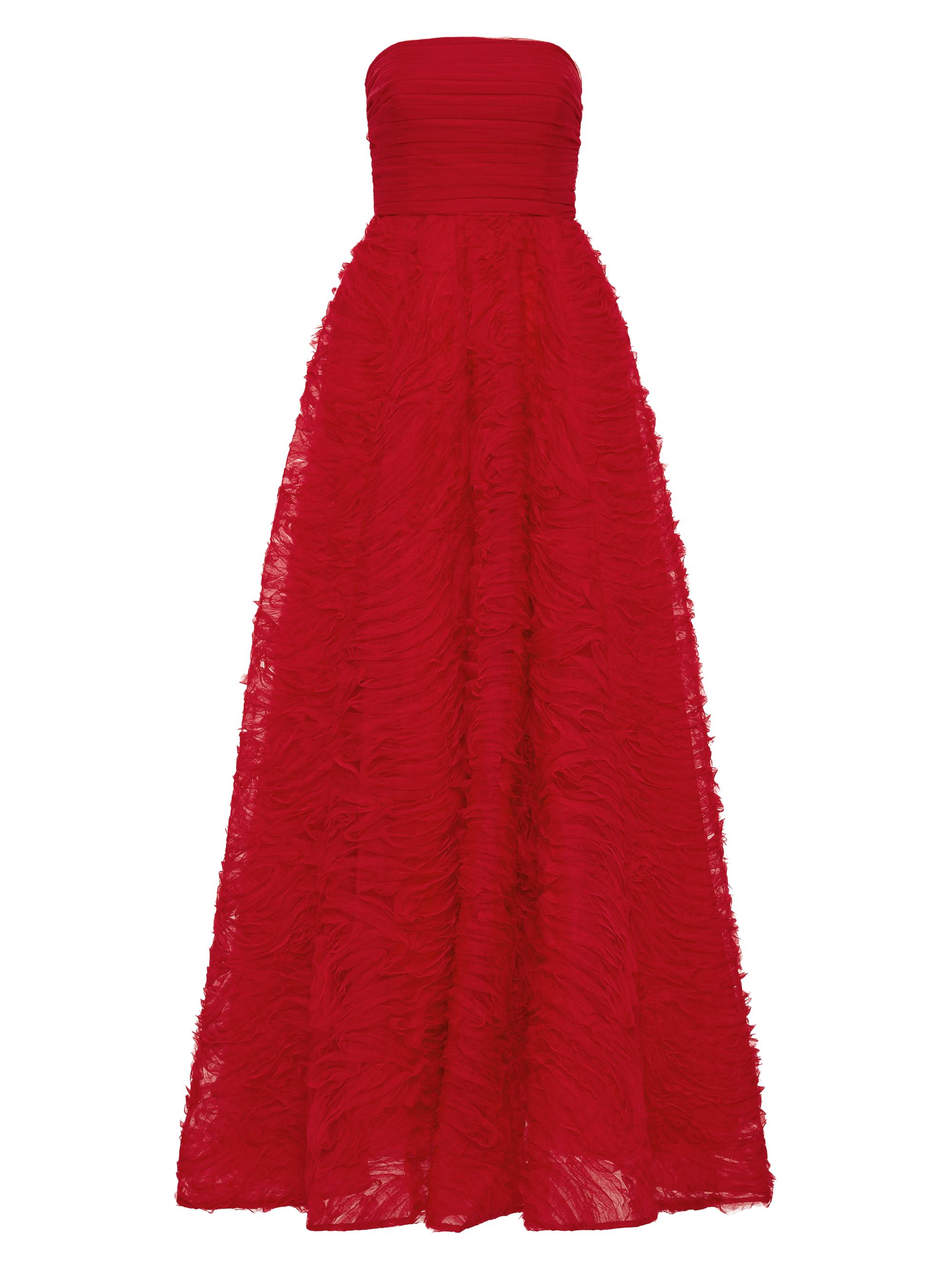 Rebecca Vallance Women's Fernanda Strapless Fit & Flare Gown - Red