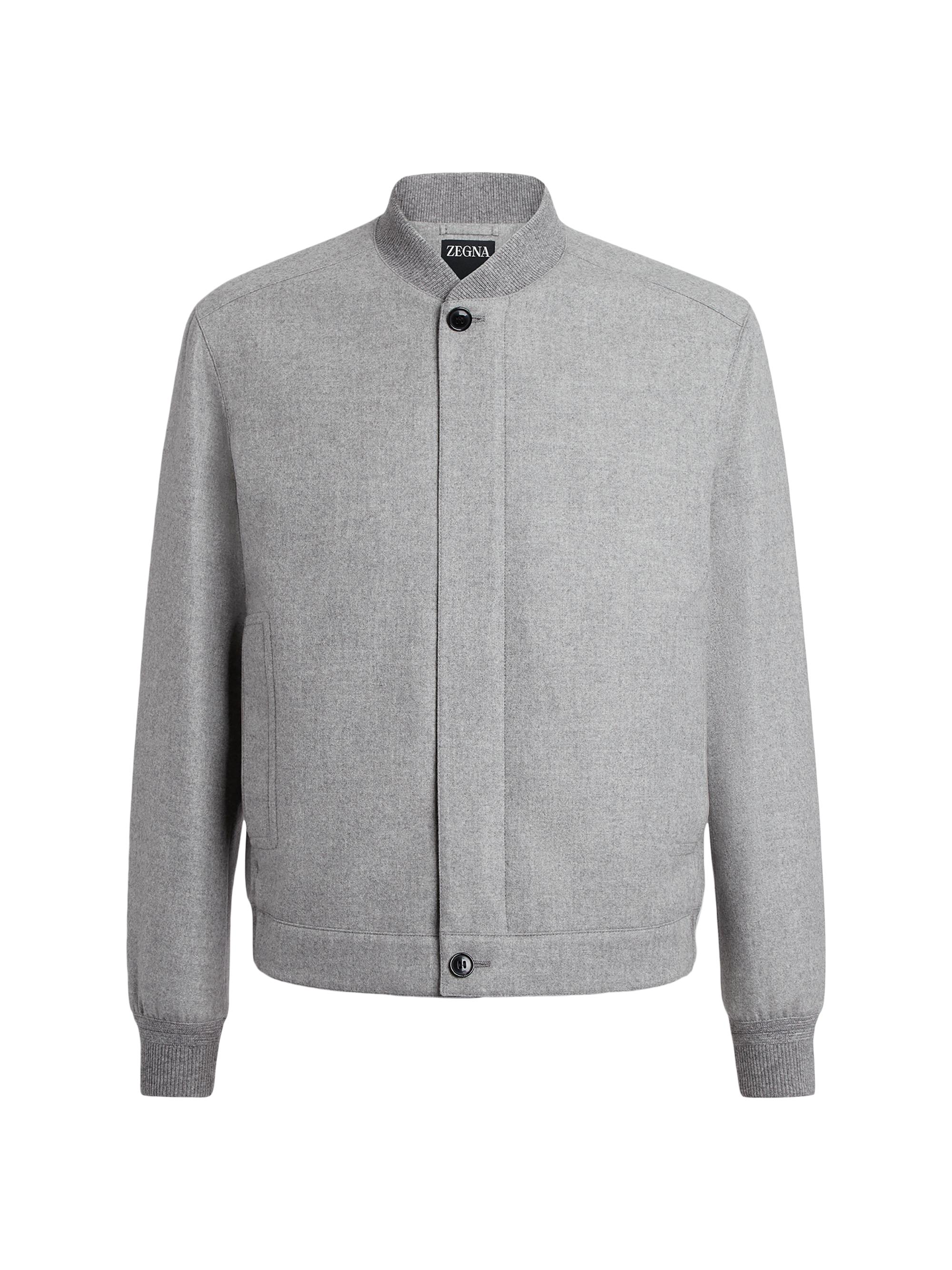 ZEGNA Men's Oasi Cashmere Elements Blouson Jacket - Grey