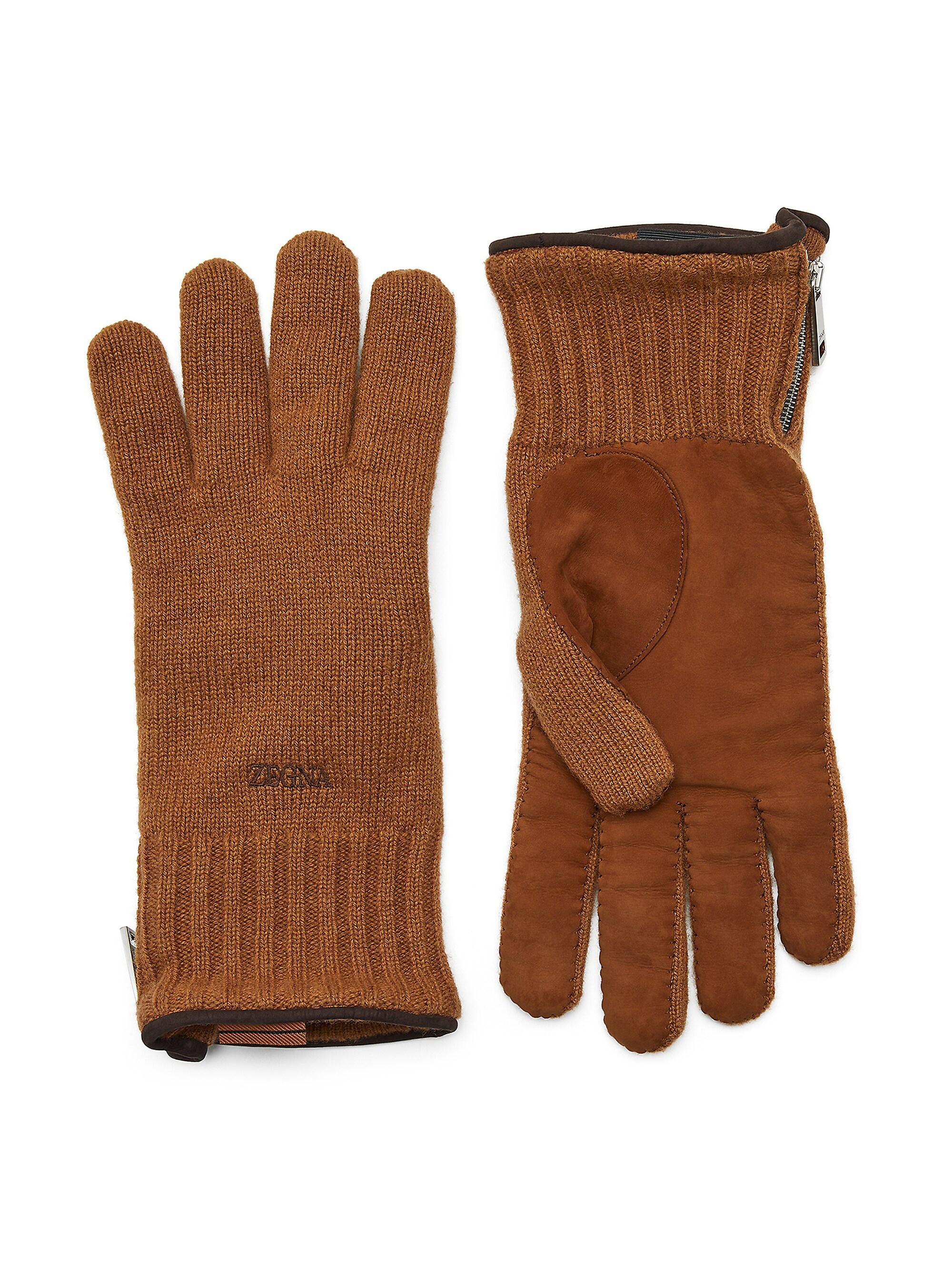 ZEGNA Men's Oasi Cashmere Gloves - Foliage