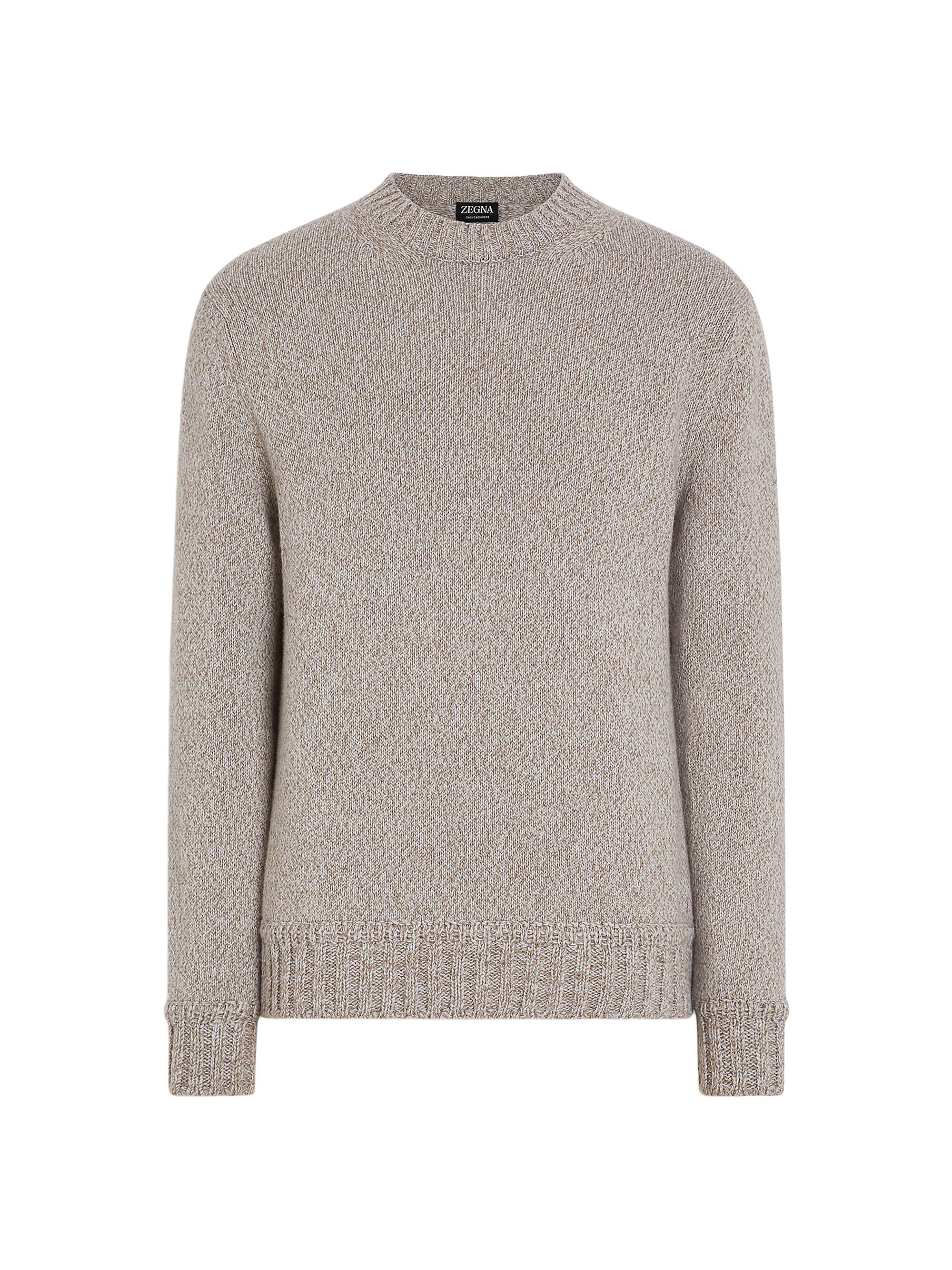 ZEGNA Men's Oasi Cashmere Crewneck Sweater - Light Taupe