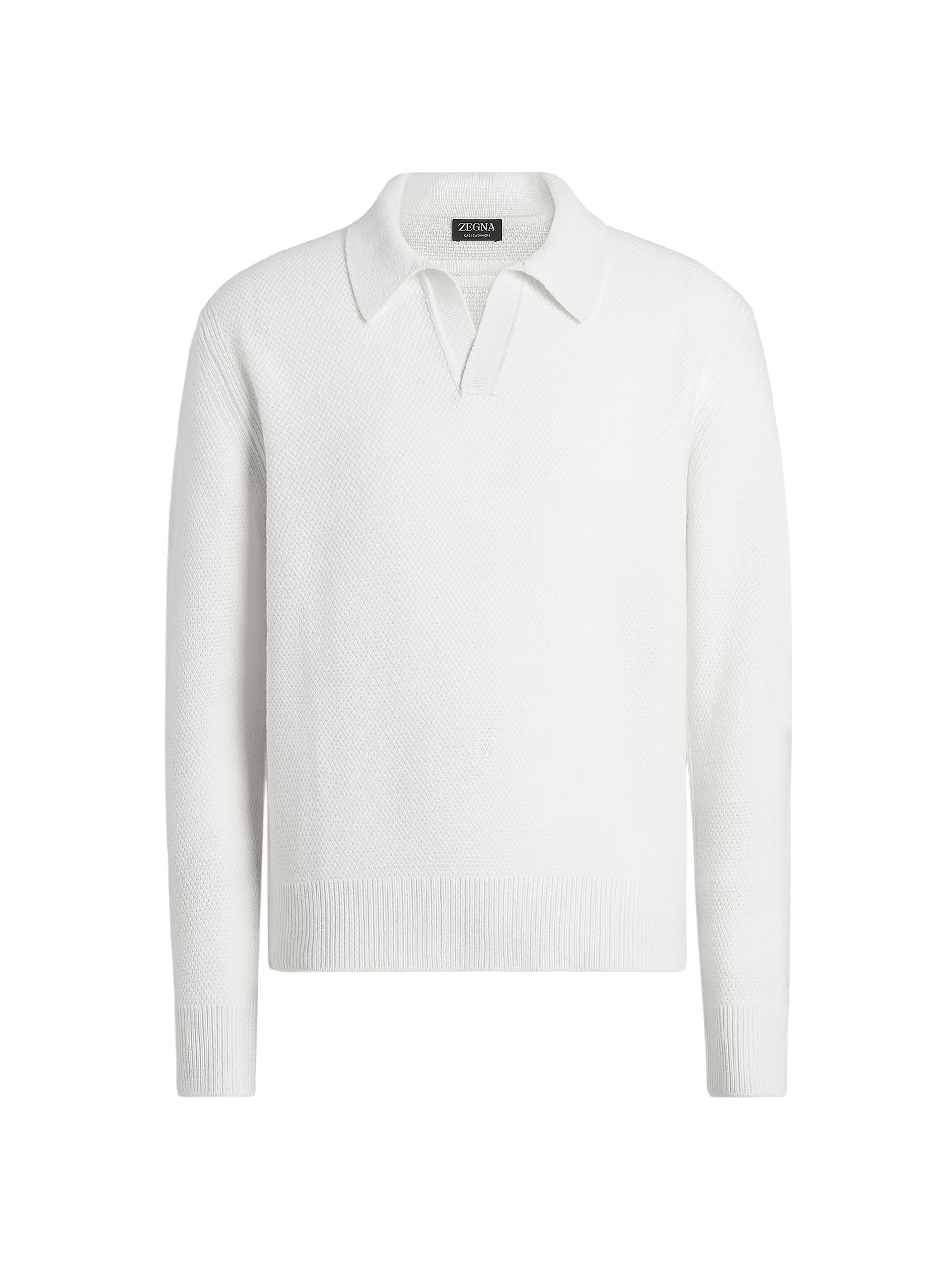 ZEGNA Men's Oasi Cashmere Polo Shirt - Light Taupe