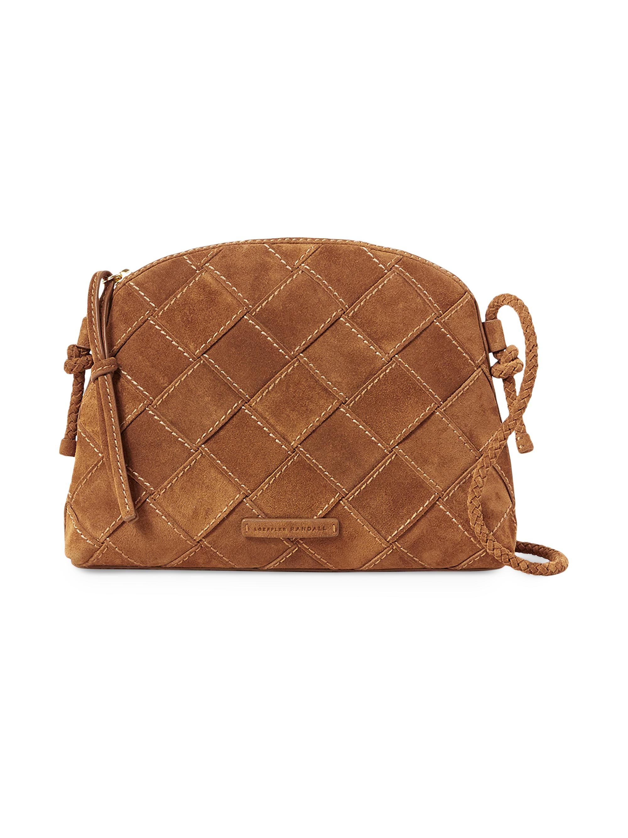 Loeffler Randall Women's Mallory Suede Crossbody Bag - Cacao