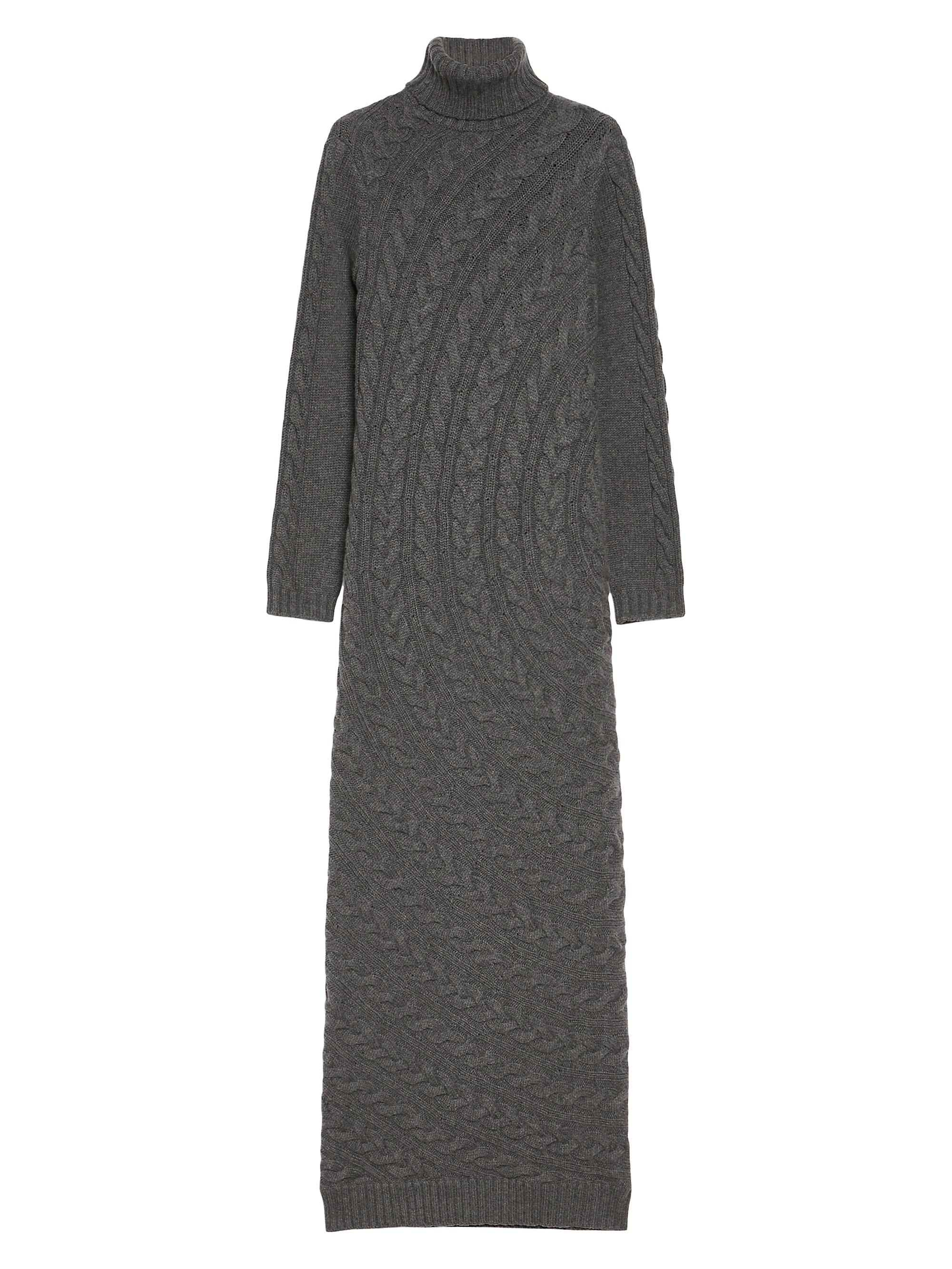 Max Mara Women's Arte Circle Cable-Knit Sweaterdress - Medium Grey