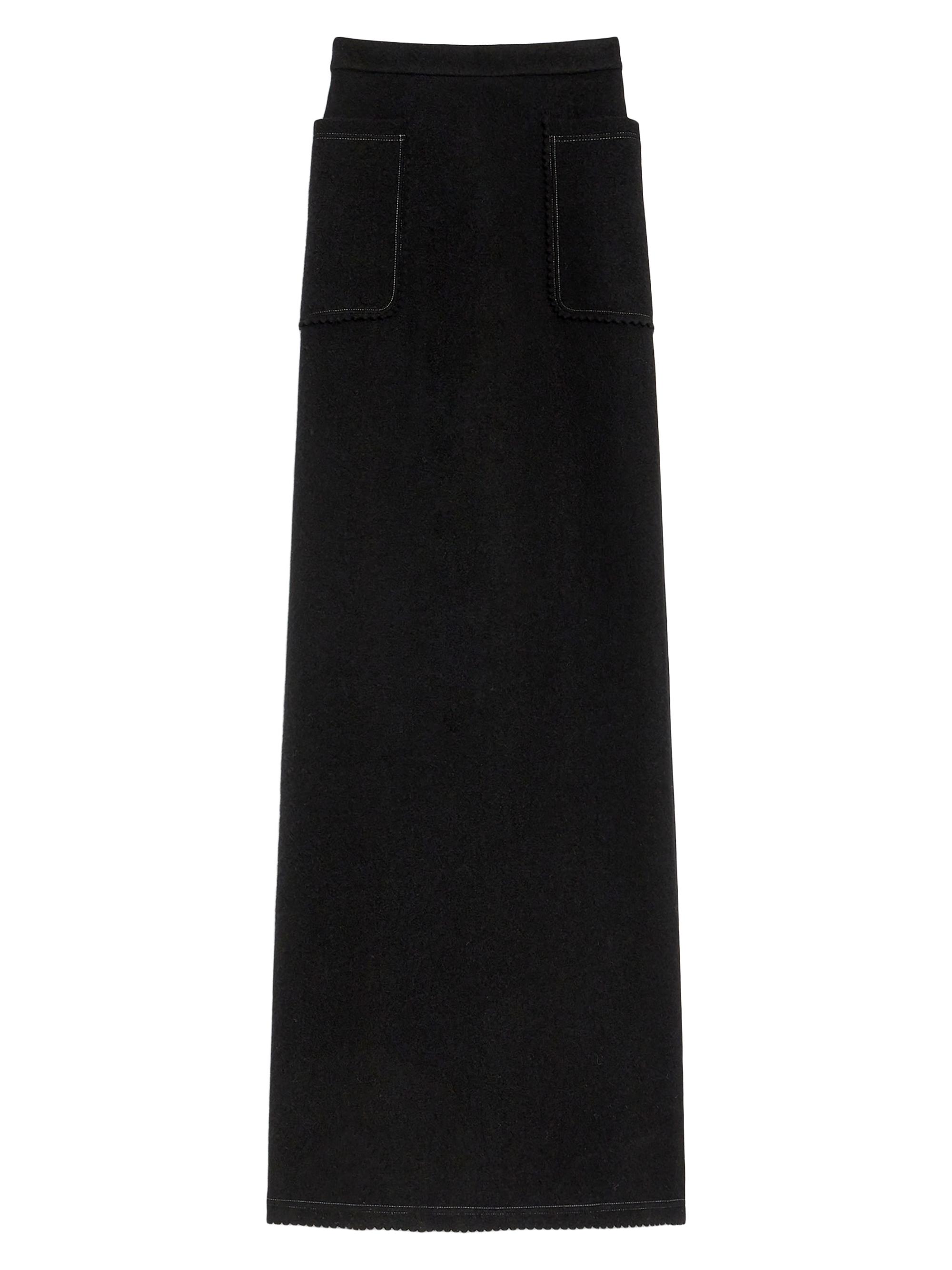 Max Mara Women's Galosce Wool-Cashmere Maxi Skirt - Black
