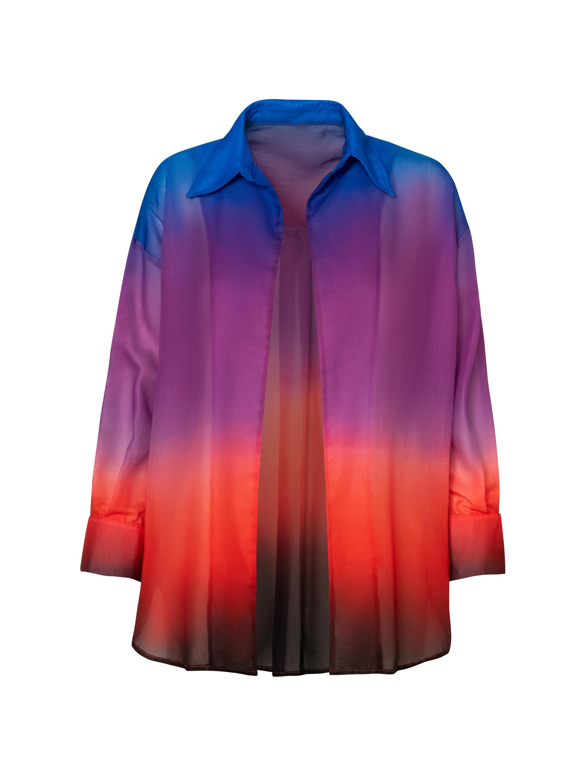 Baobab Women's Islote Lulu Ombré Semi-Sheer Shirt - Northern Lights