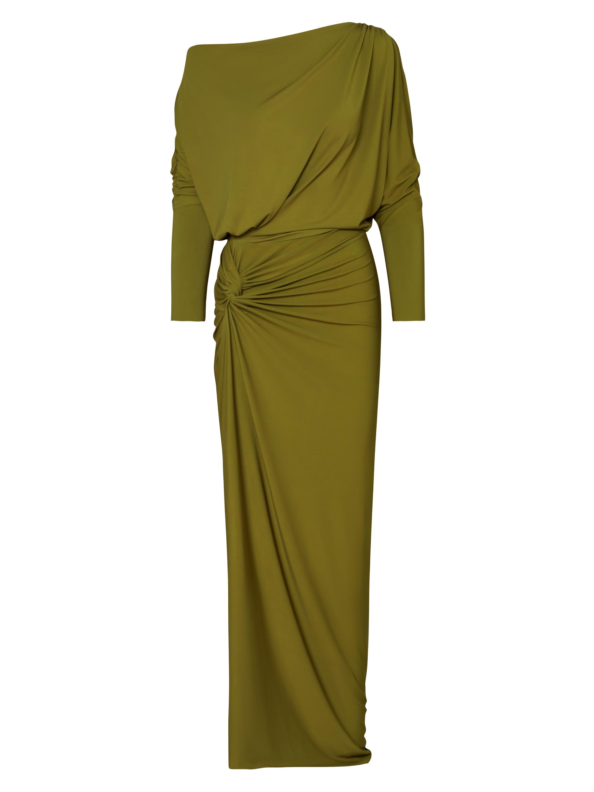 Baobab Women's Islote Onda Knotted One-Shoulder Maxi Dress - Pistachio