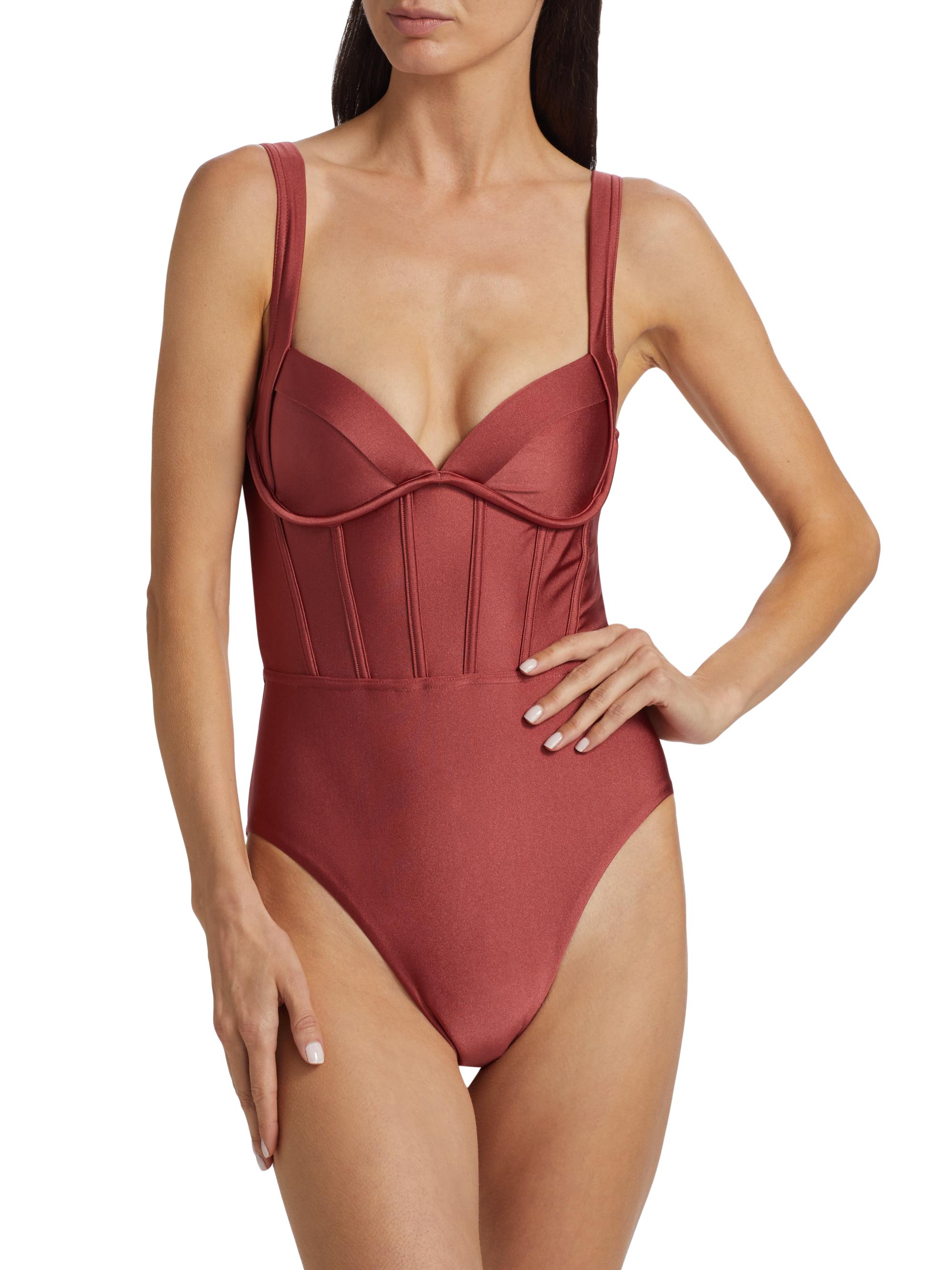 Zimmermann Acacia Corset One-Piece Swimsuit | Saks Fifth Avenue