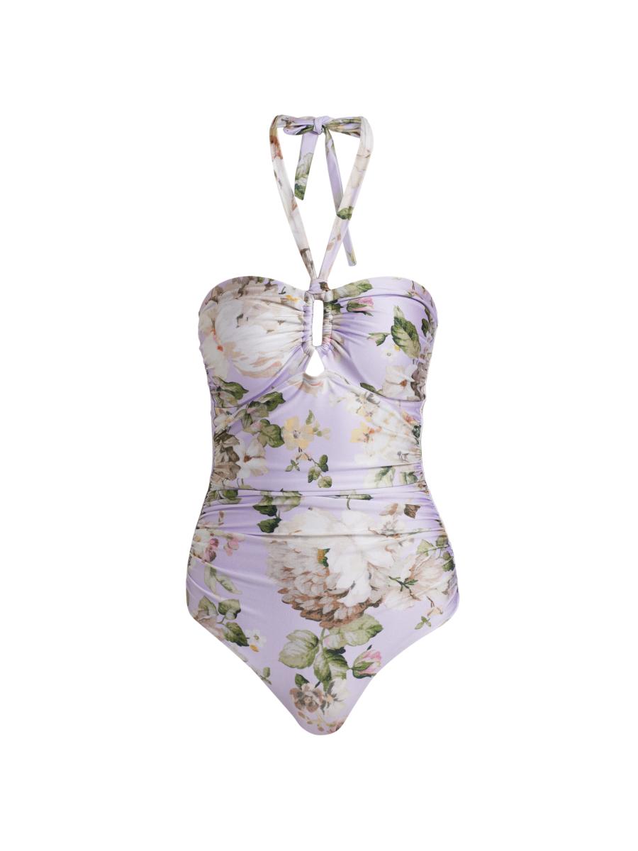 【Zimmermann】LUCKY PLUNGE FLOWER フラワー ワンピース水着 Zimmermann Lucky Plunge Flower One Piece Swimsuit in Rose
